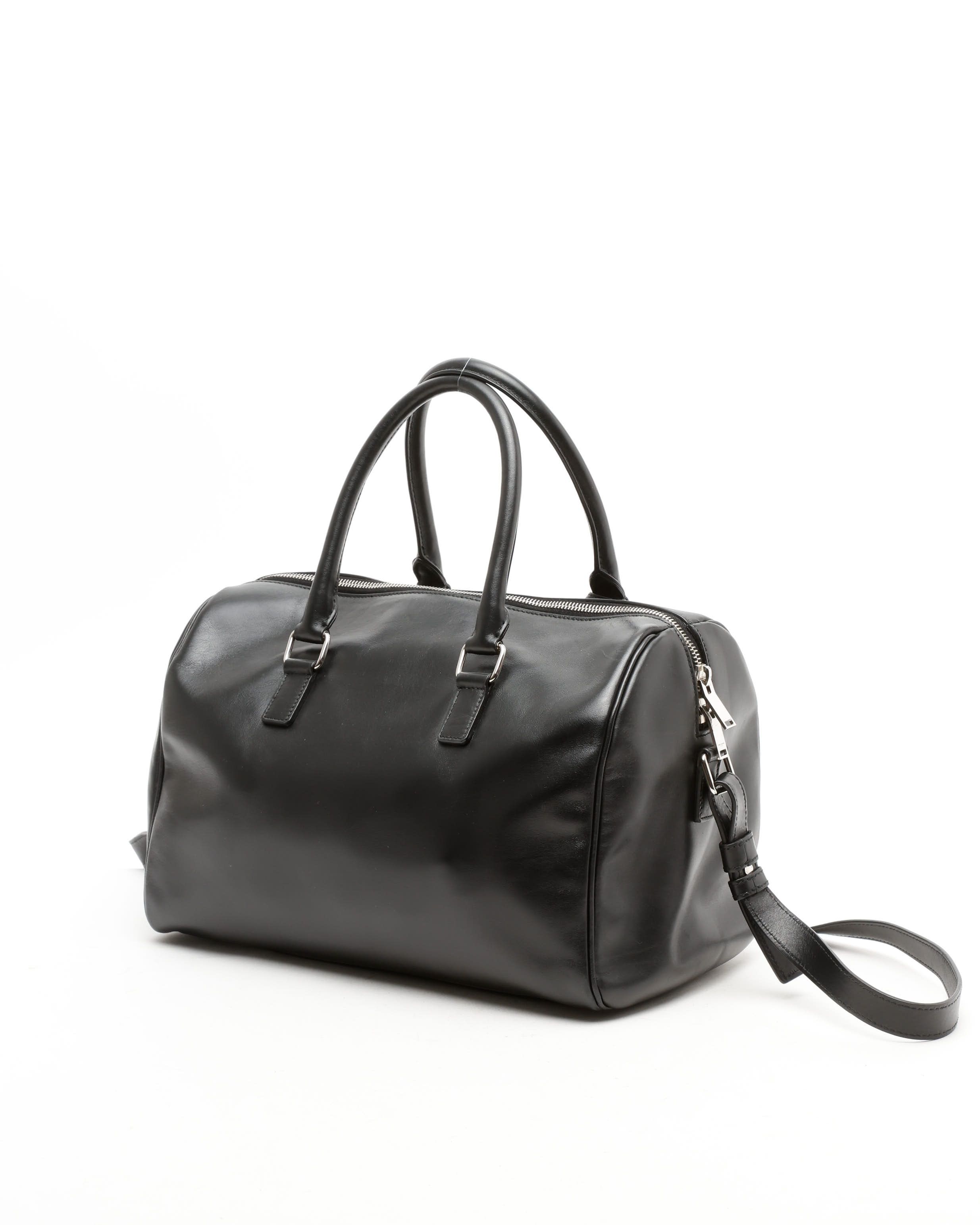 Saint Laurent Studded Paris Baby Duffle Bag In Black