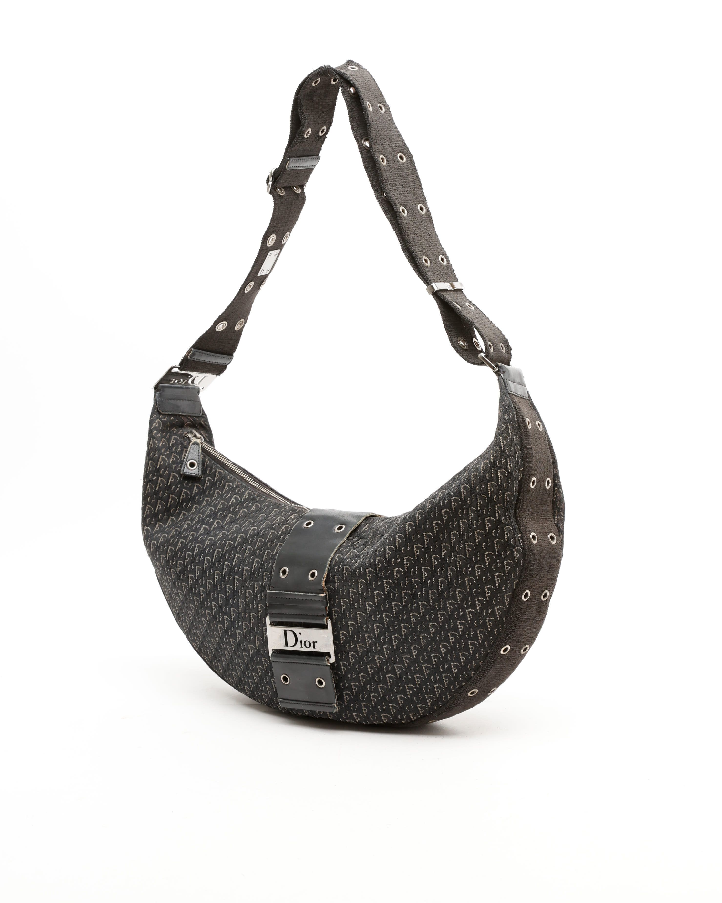 Dior Christian  Street Chic Hobo Bag In Black