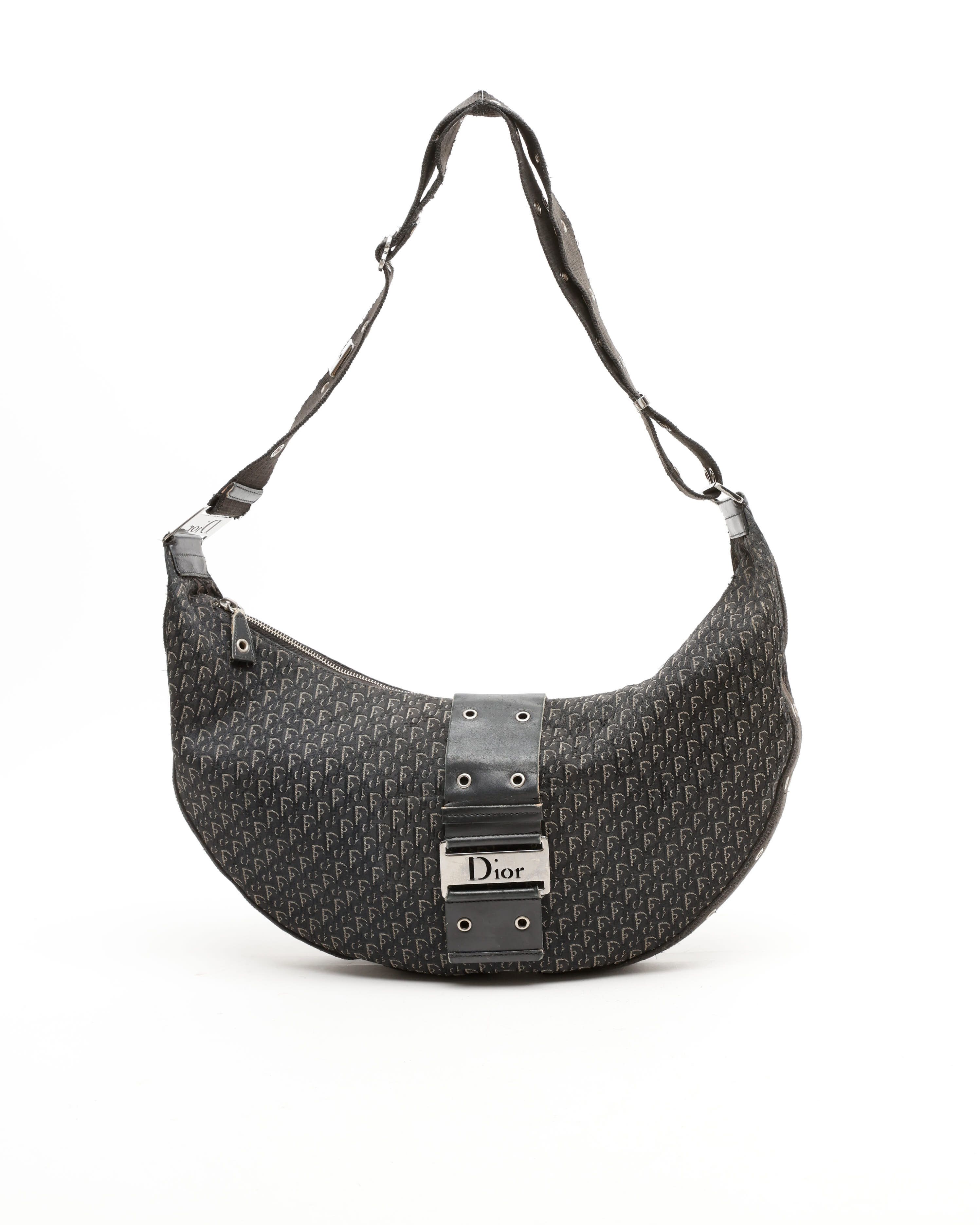 Dior Christian  Street Chic Hobo Bag In Black