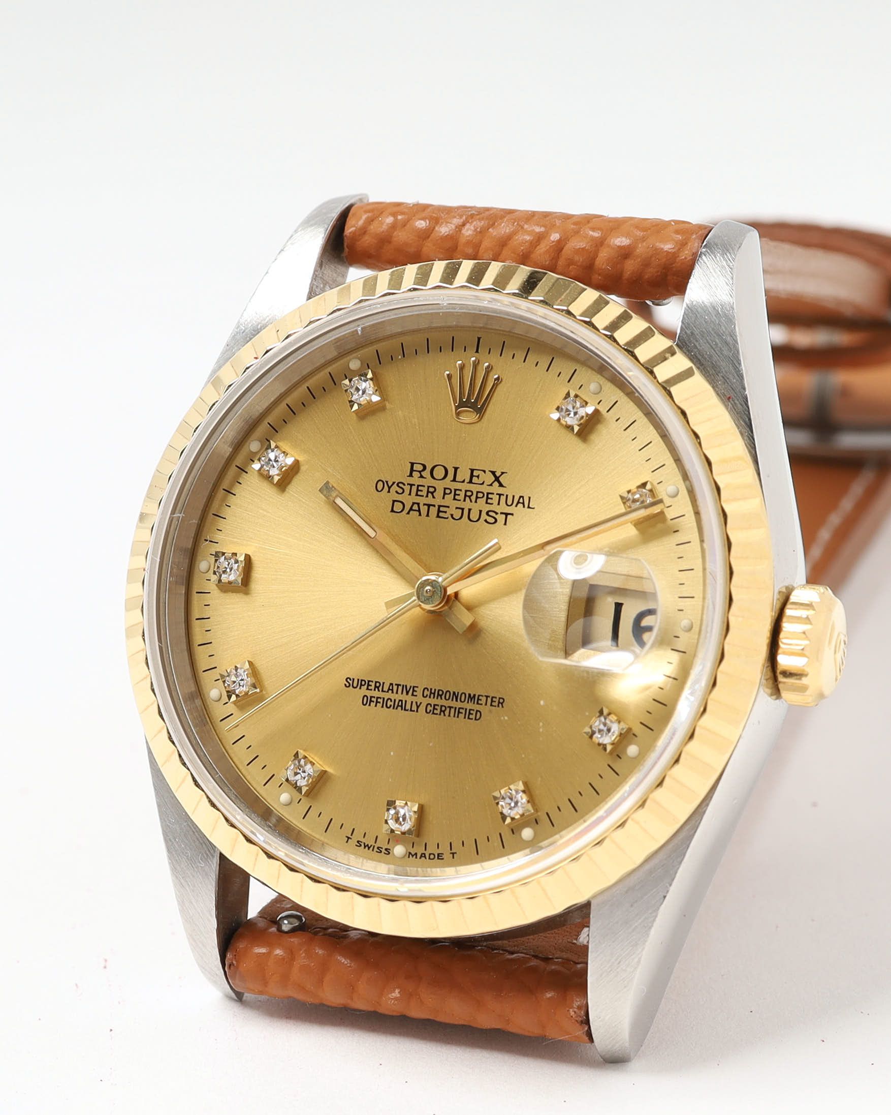 Rolex Datejust 36mm Ref 16233 1993 Watch In Gold