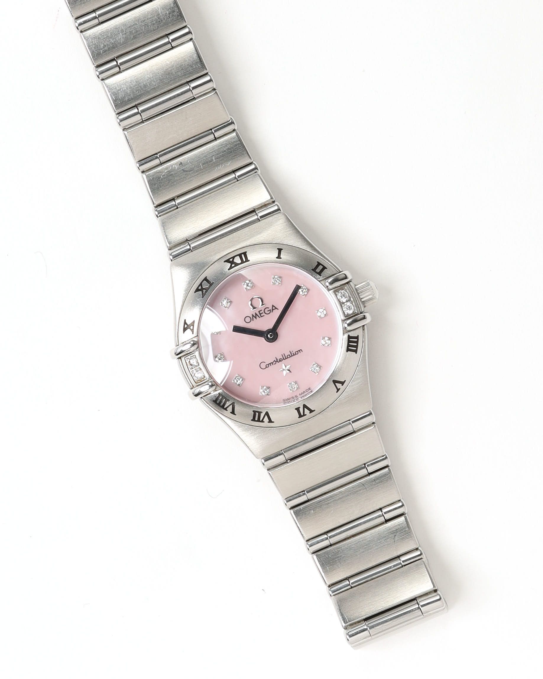 Omega Lady-constellation 22,5mm Ref 1567.66 Full Set 1998 Watch In Pink