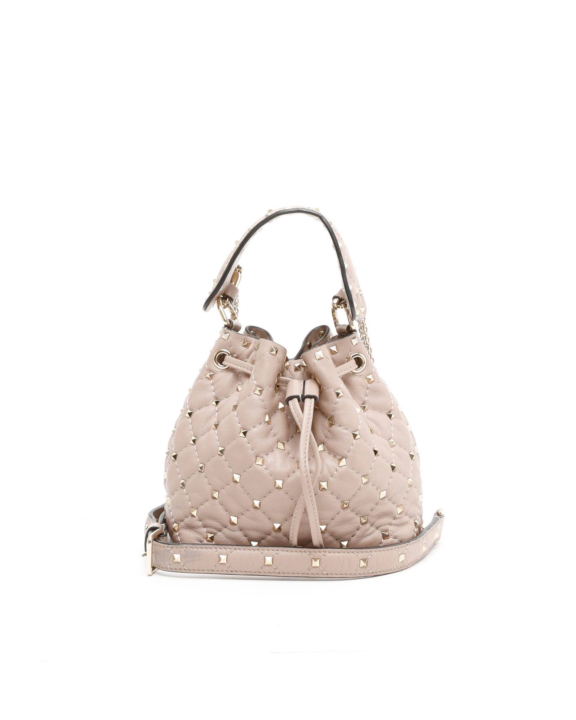 Valentino Small Rockstud Spike Bucket Bag