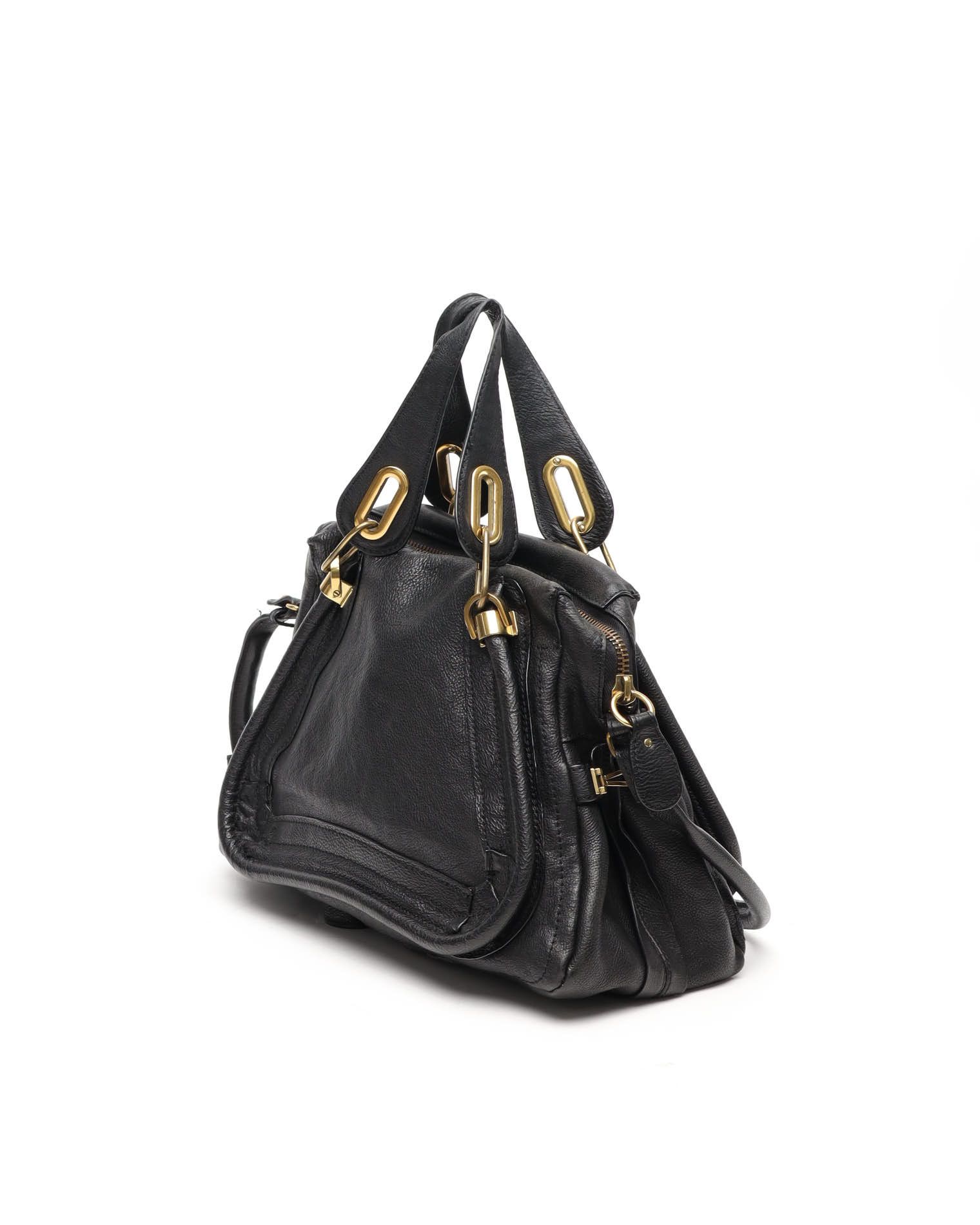 Chloé Large Paraty Bag In Black