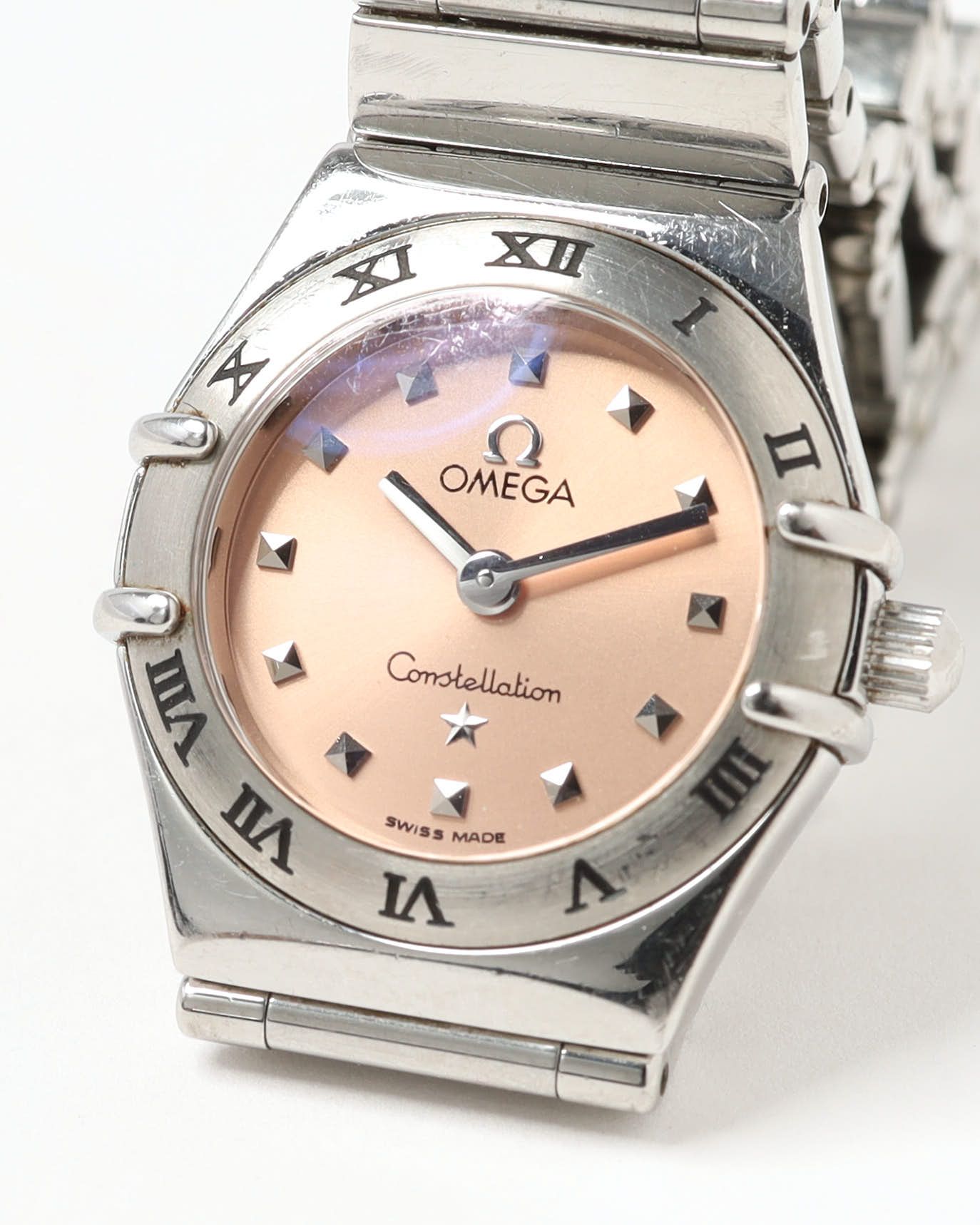 Omega Lady-constellation 22,5mm Ref 1561.61 Full Set 1998 Watch In Pink