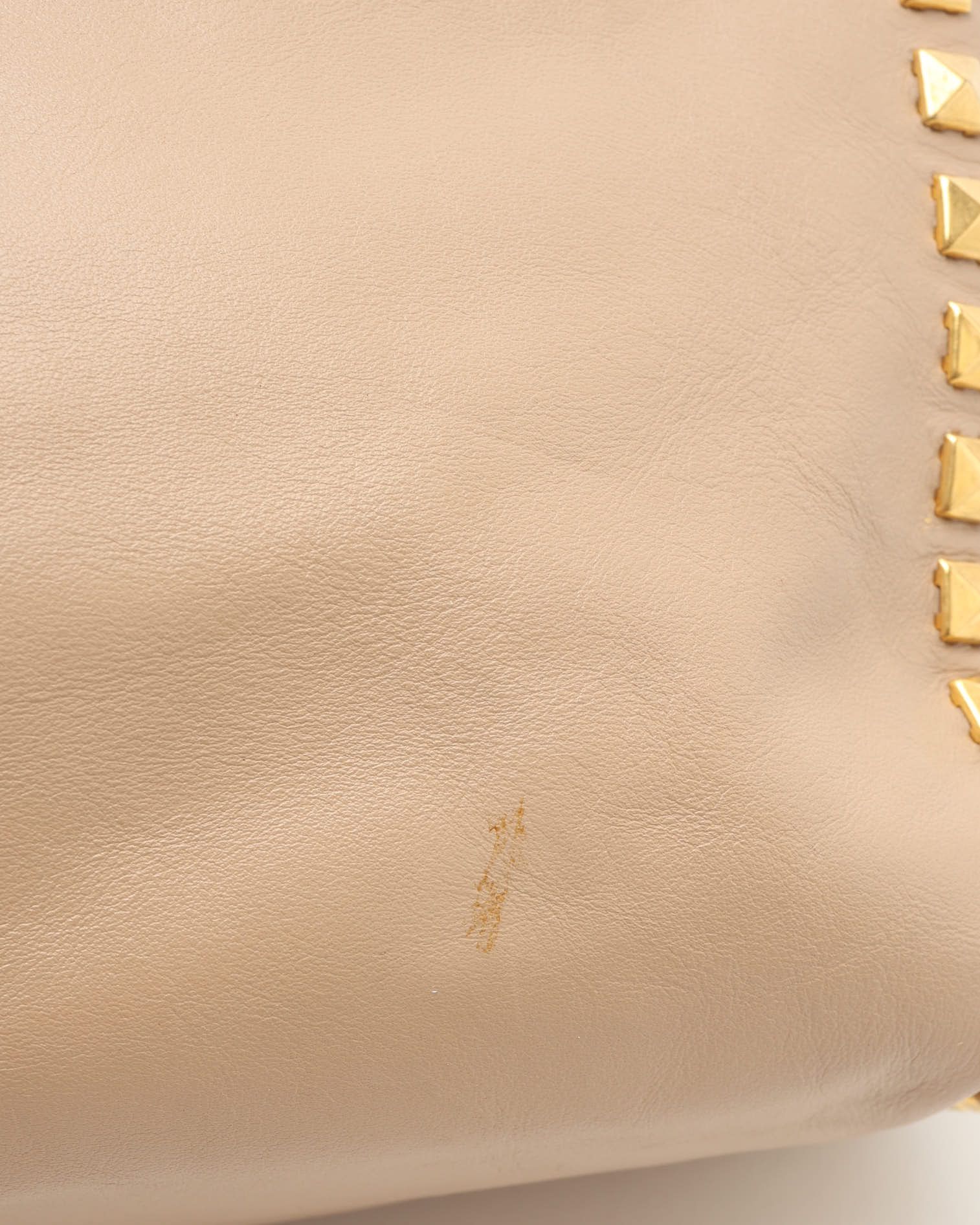 Miu Miu Studded Tote Bag In Sand