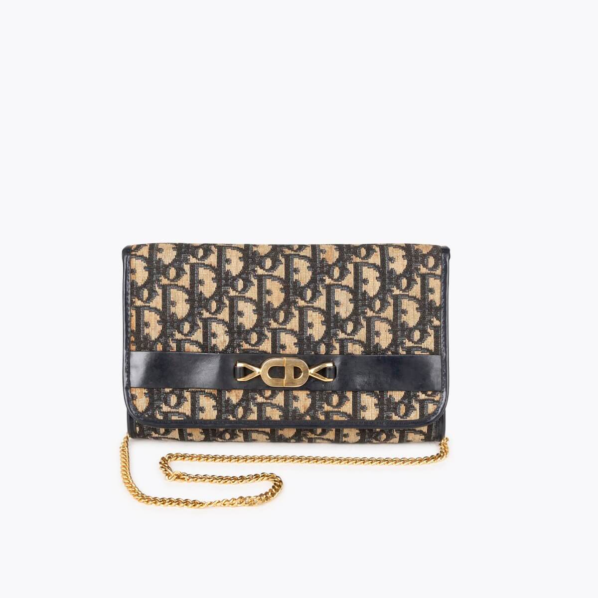 CHRISTIAN DIOR Diorissimo Chain Clutch Bag