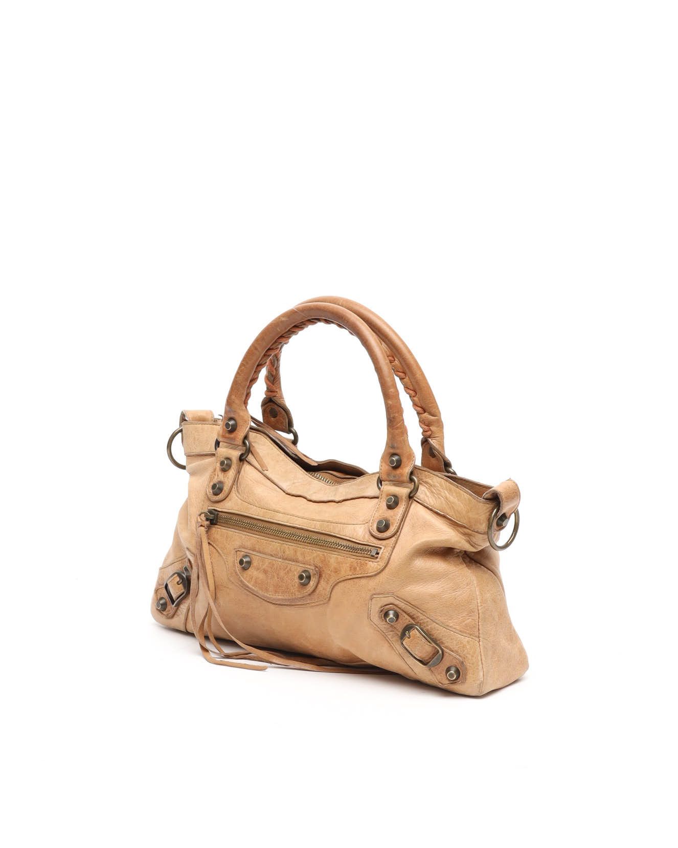 Balenciaga First Bag In Neutral