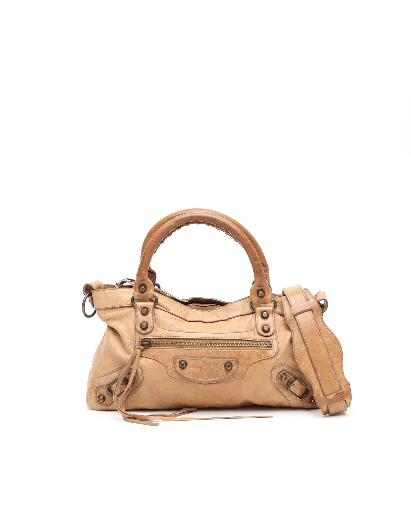 Balenciaga First Bag In Neutral