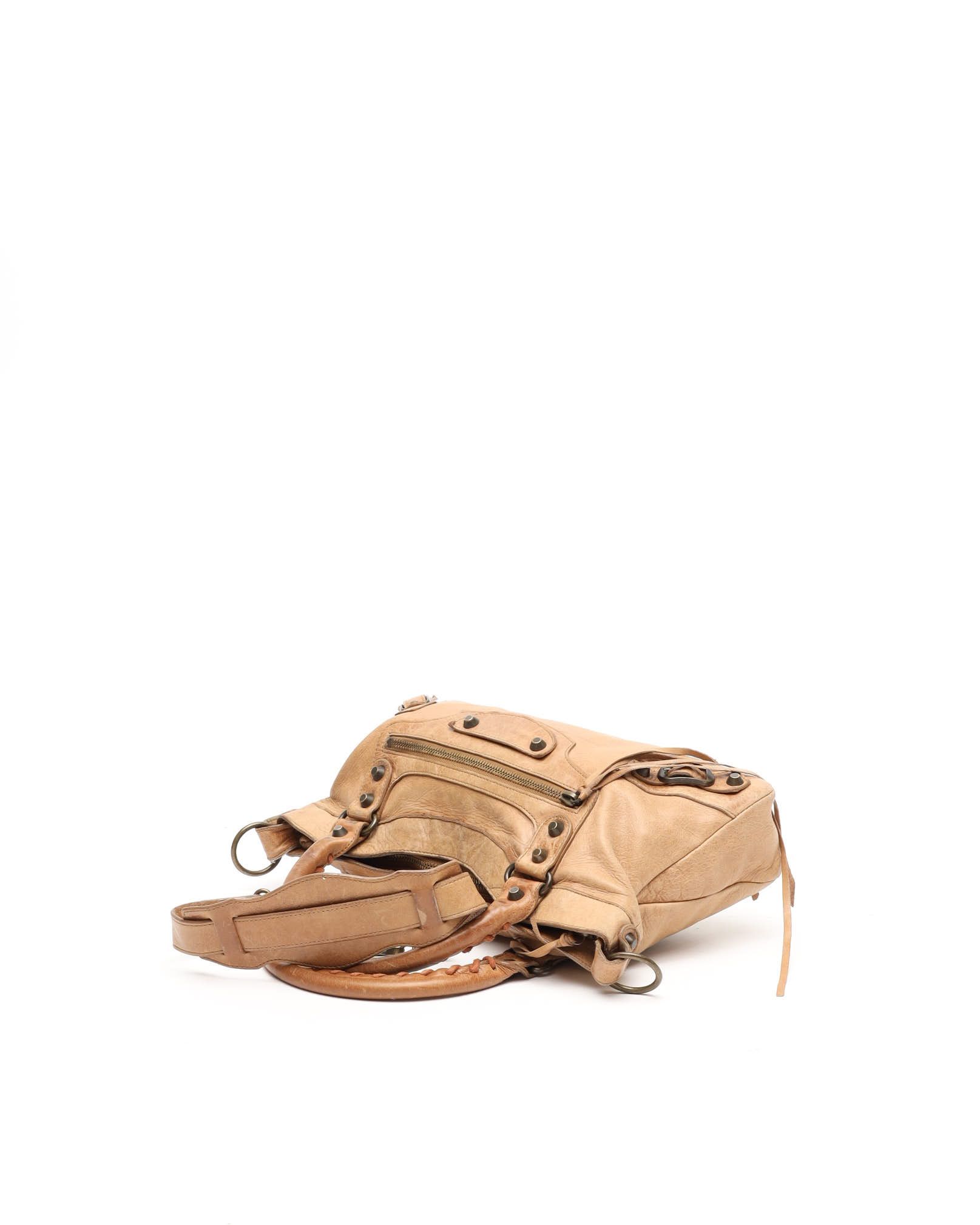 Balenciaga First Bag In Neutral