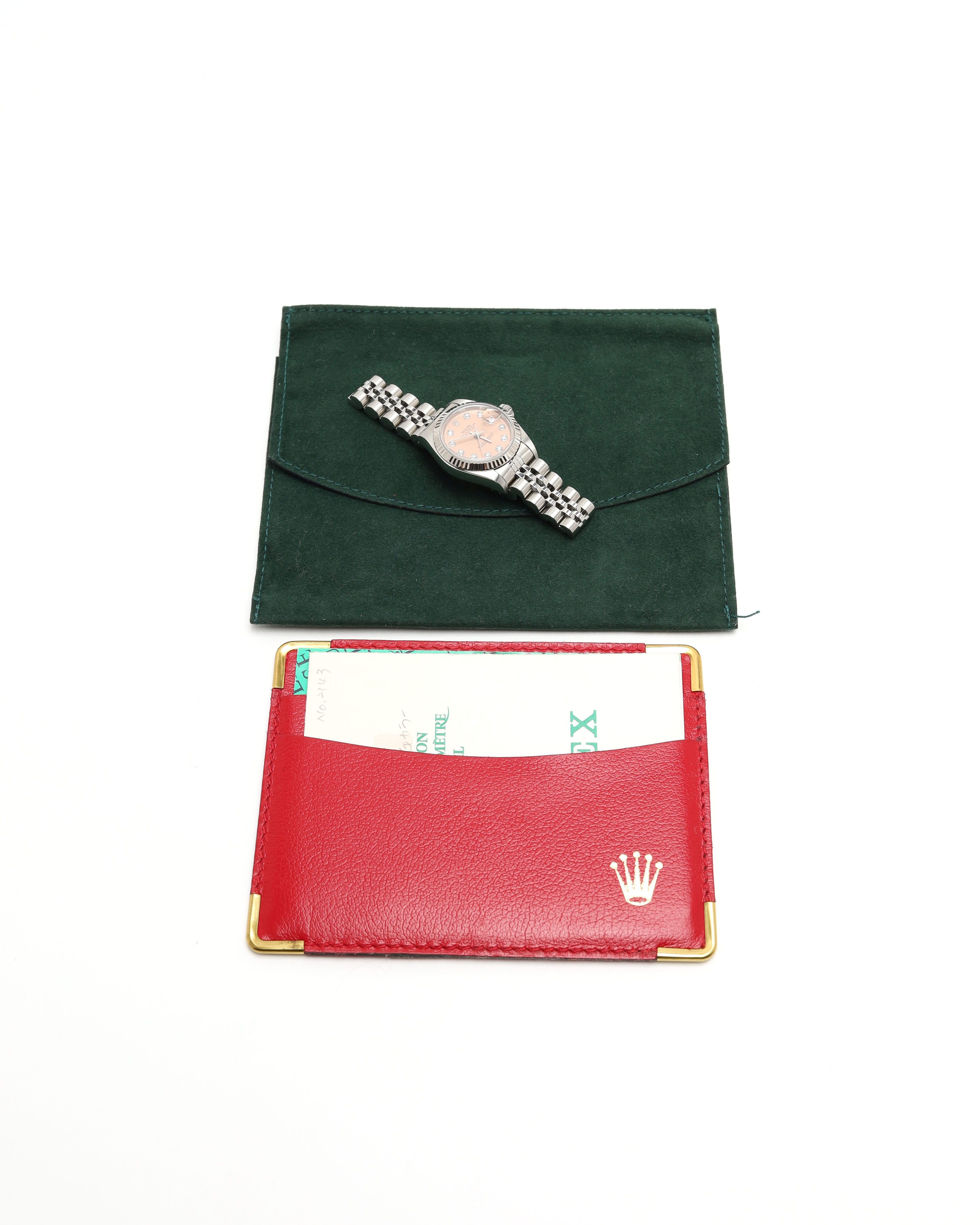 Rolex Lady-datejust 26mm Ref 69174 1993 Diamond Dial Watch In Metallic