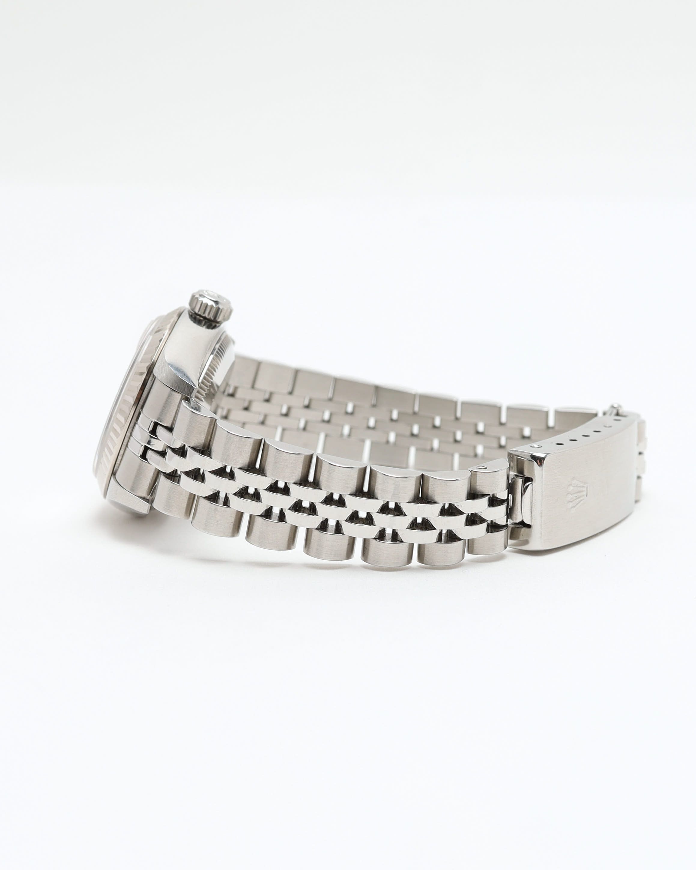 Rolex Lady-datejust 26mm Ref 69174 1993 Diamond Dial Watch In Metallic