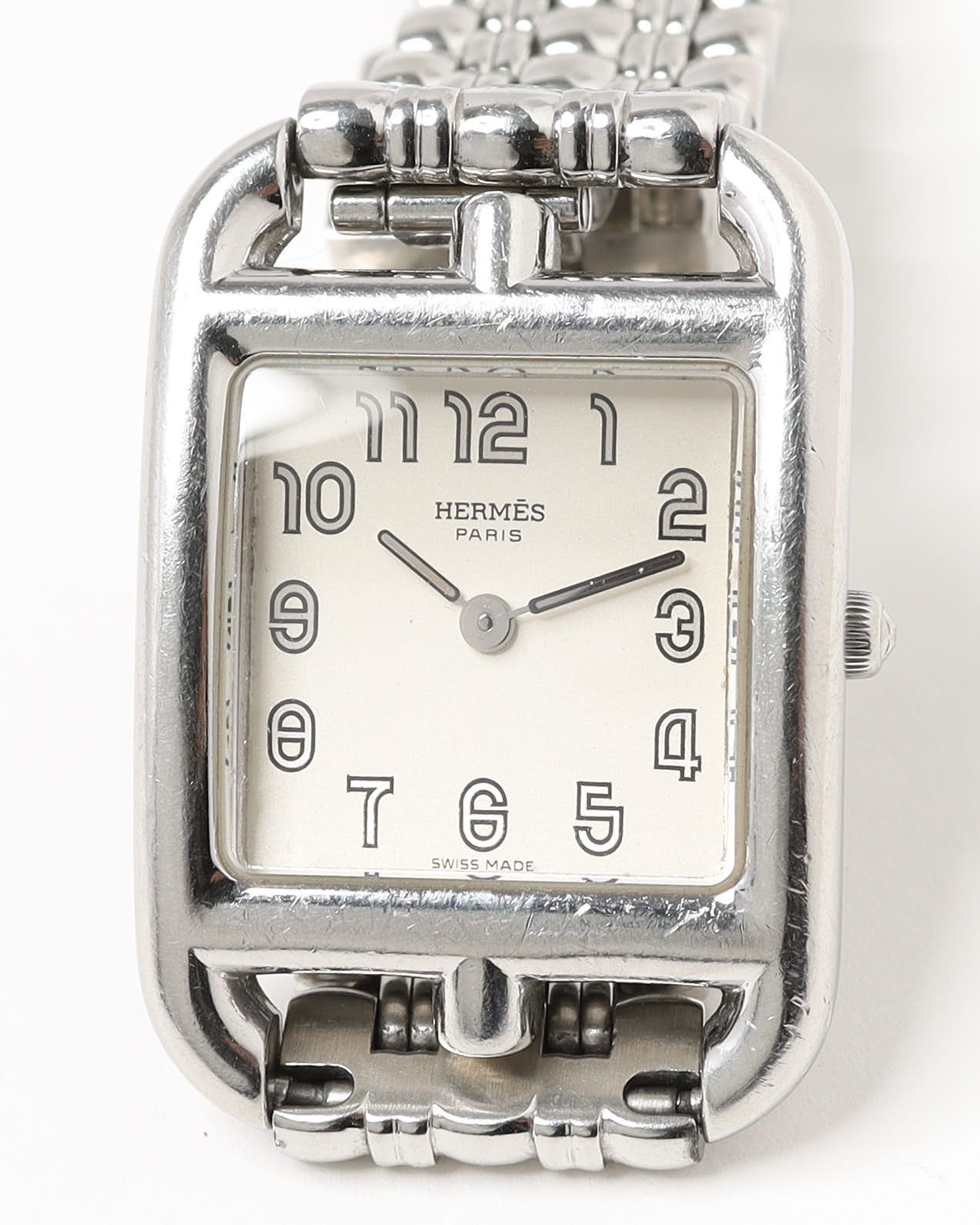 HERMES Pre-owned Hermès Cape Cod 20mm Ref Cc1.210 Rare Bracelet Watch In White