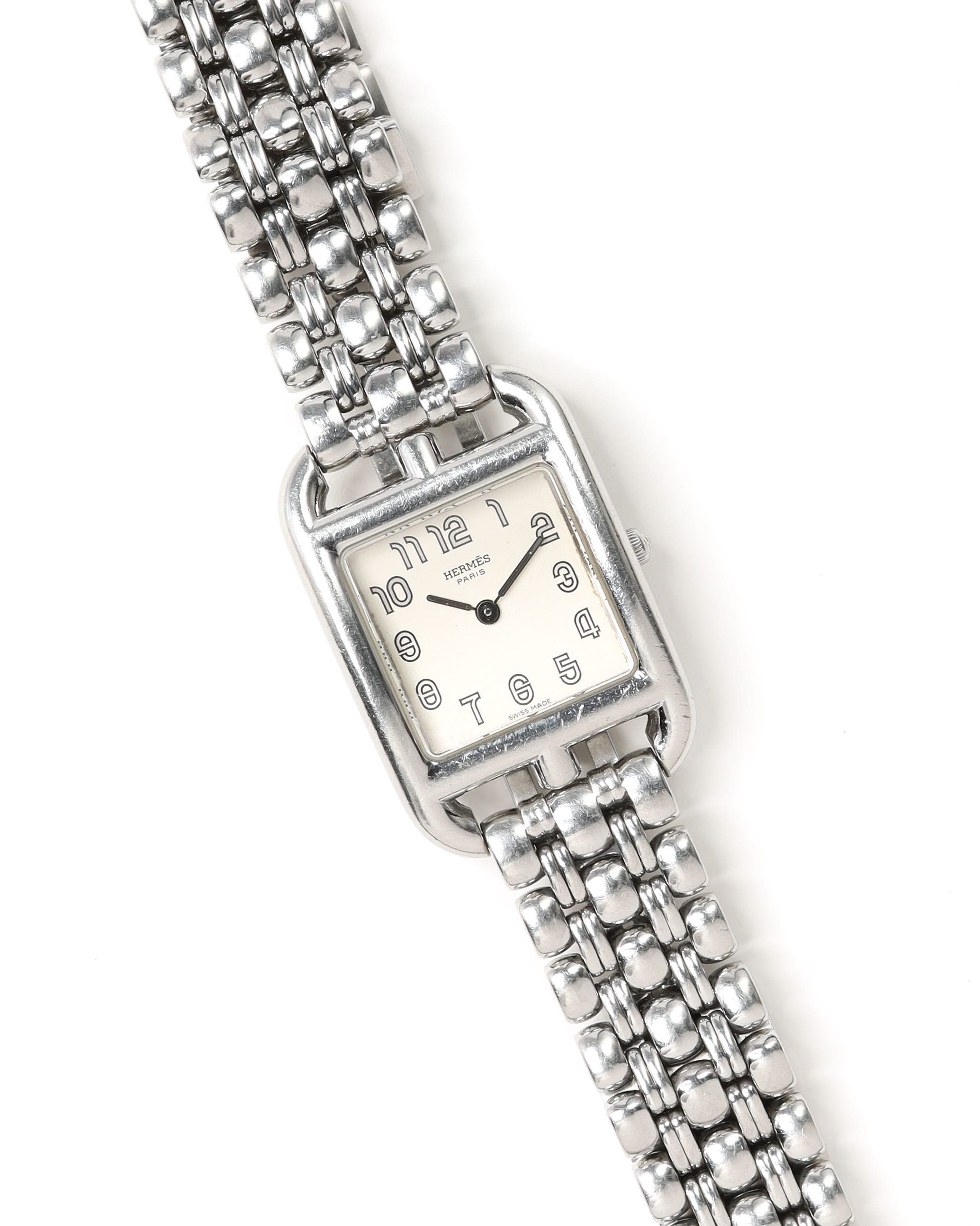 HERMES Pre-owned Hermès Cape Cod 20mm Ref Cc1.210 Rare Bracelet Watch In White