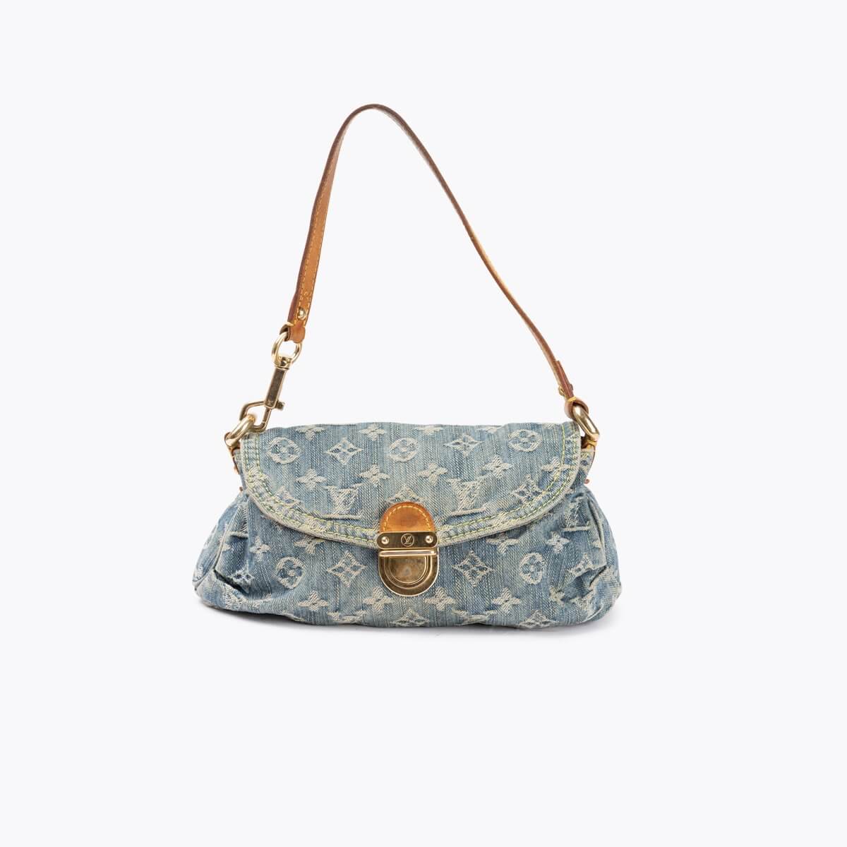 LOUIS VUITTON Denim Mini Pleaty Shoulder Bag