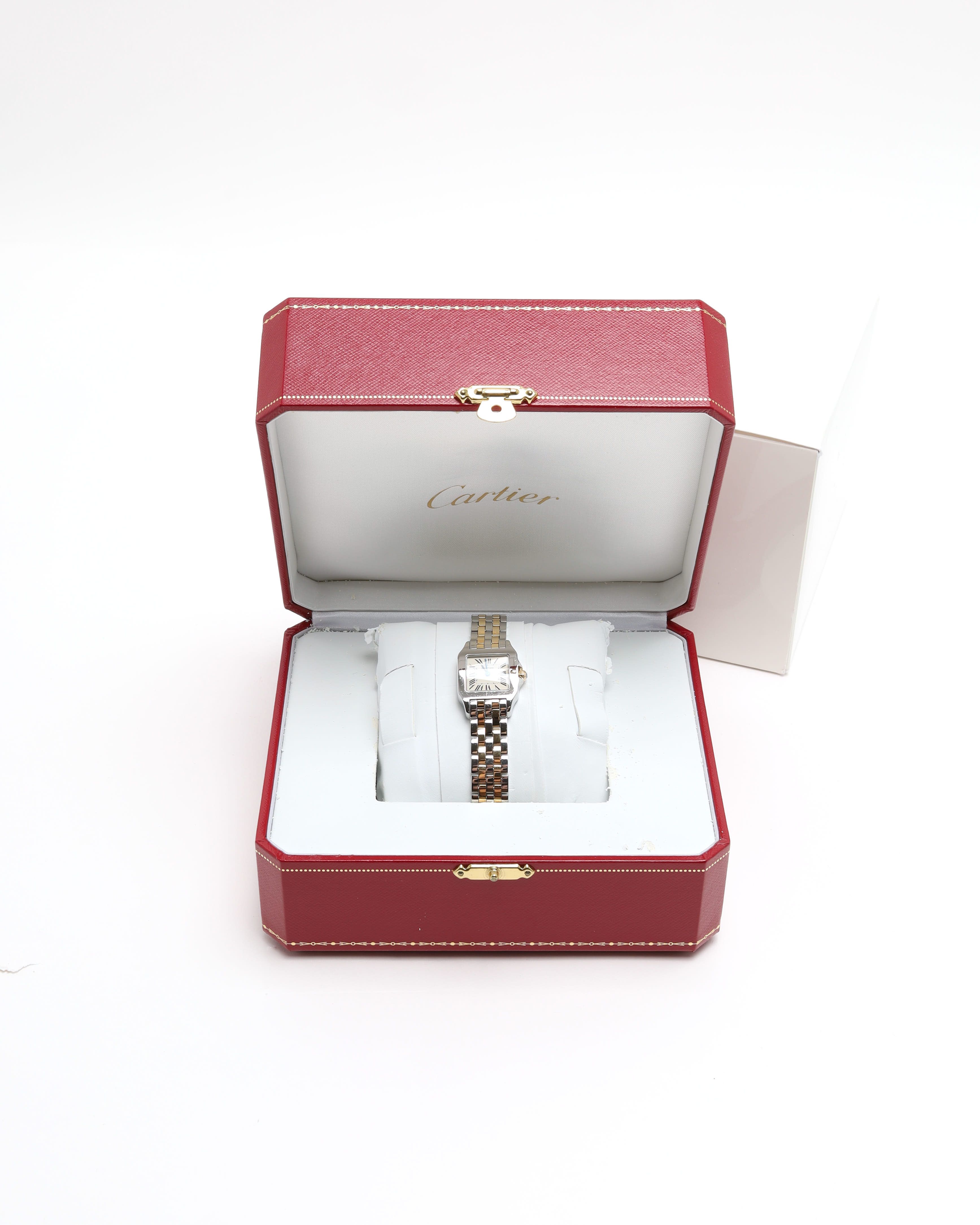 Cartier Santos Demoiselle 20mm Two-tone Full Set 2014 Watch In Metallic