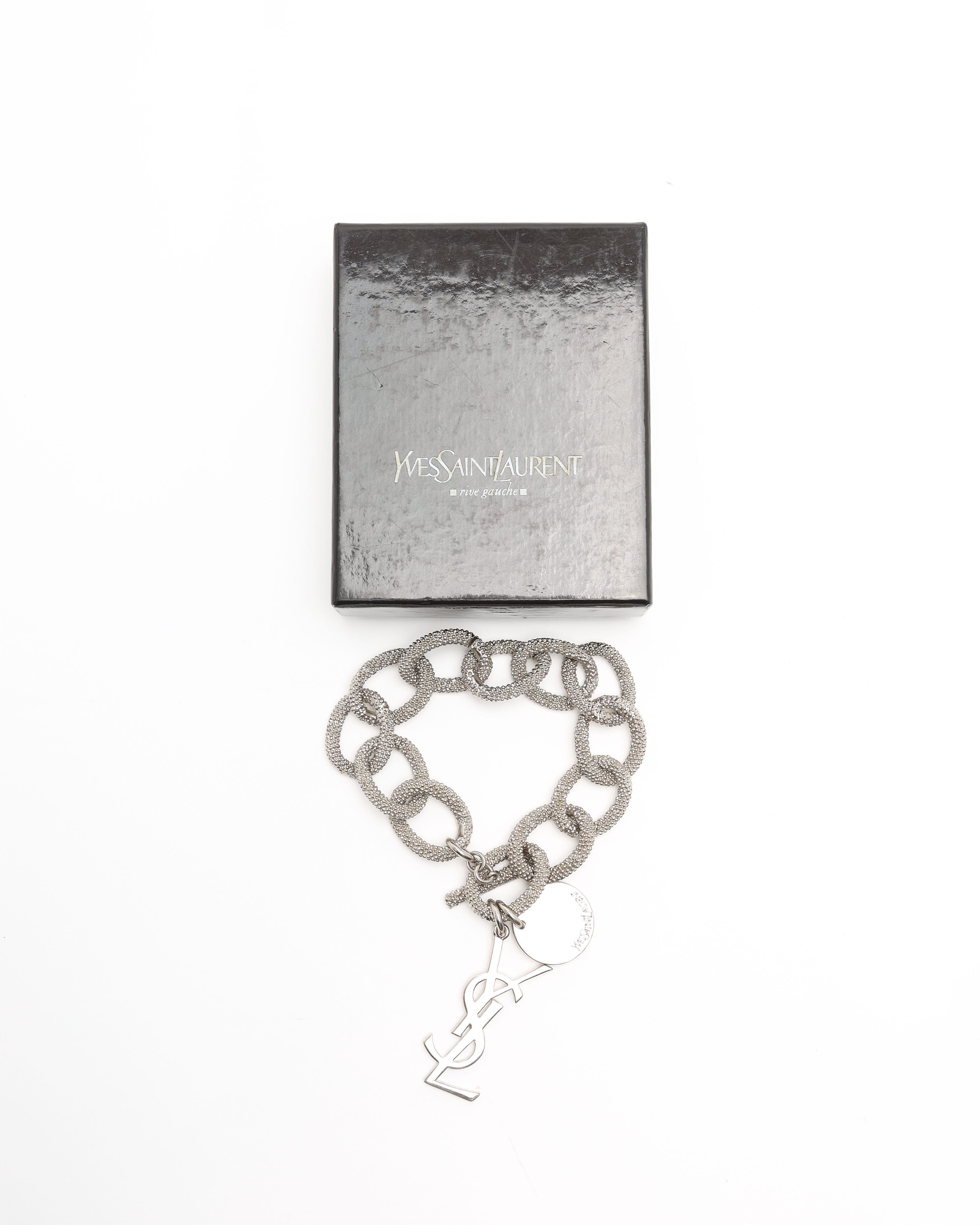 Saint Laurent Chain Bracelet In Silver