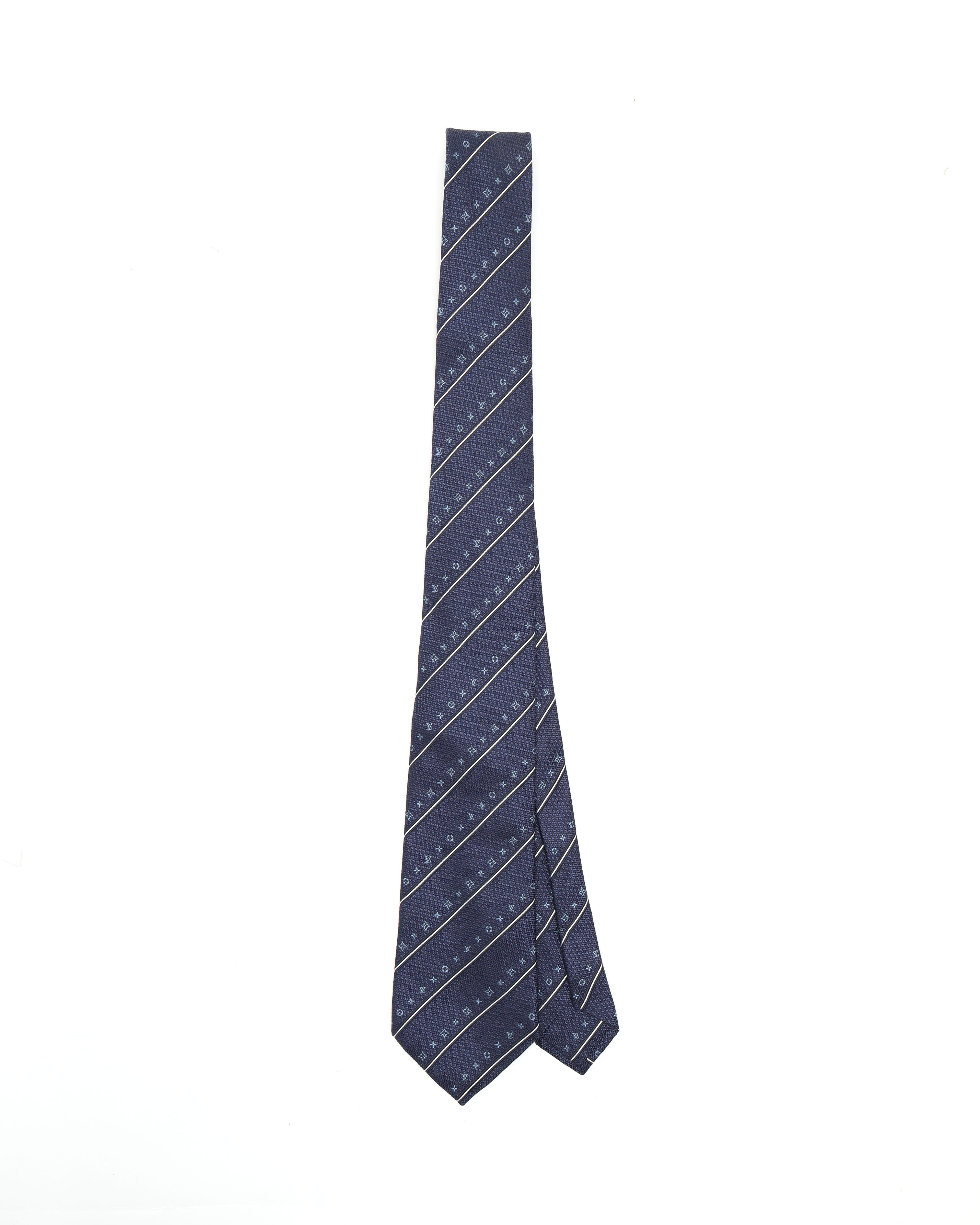 Pre-owned Louis Vuitton Silk Tie In Blue
