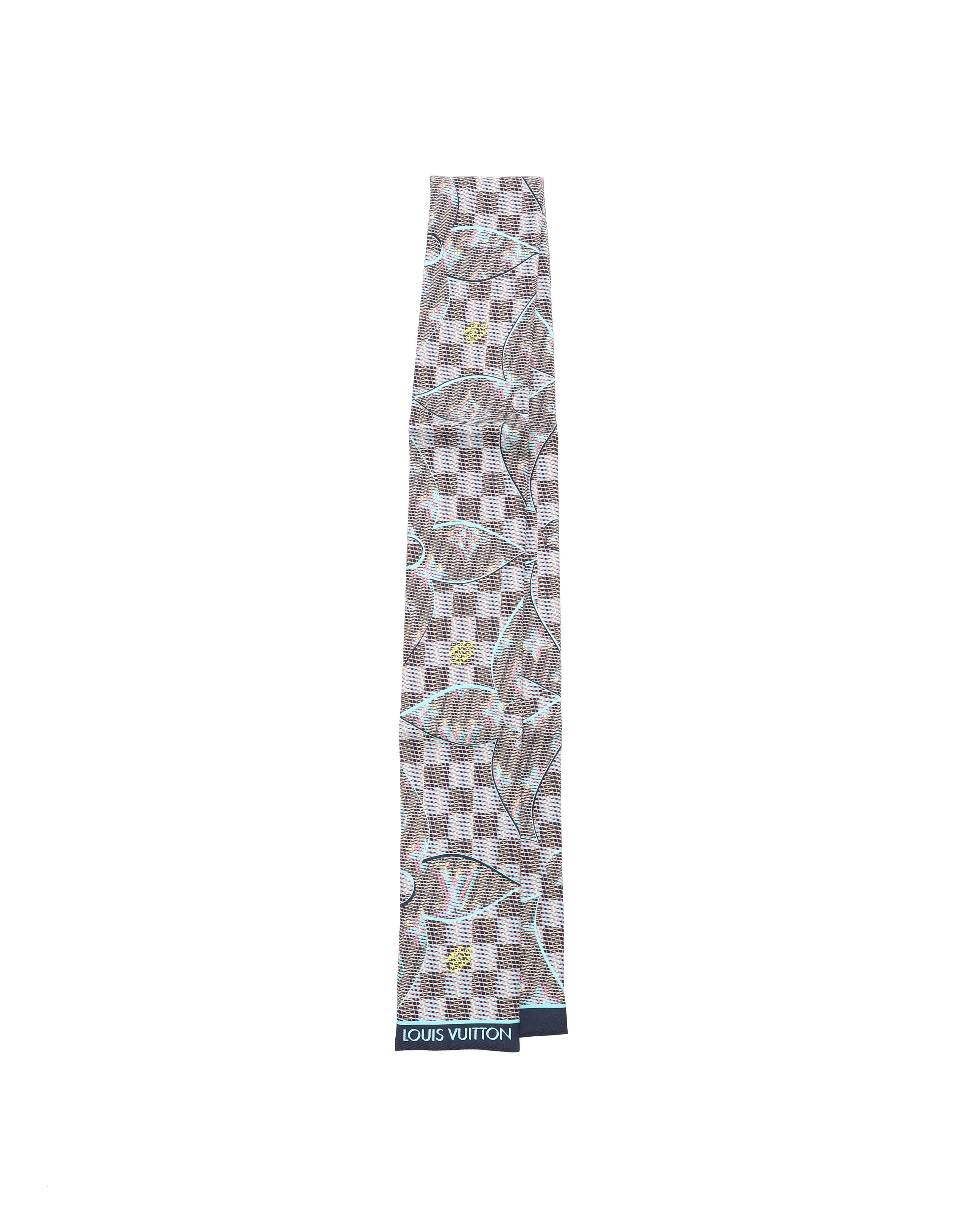 Pre-owned Louis Vuitton Silk Twilly In Multi