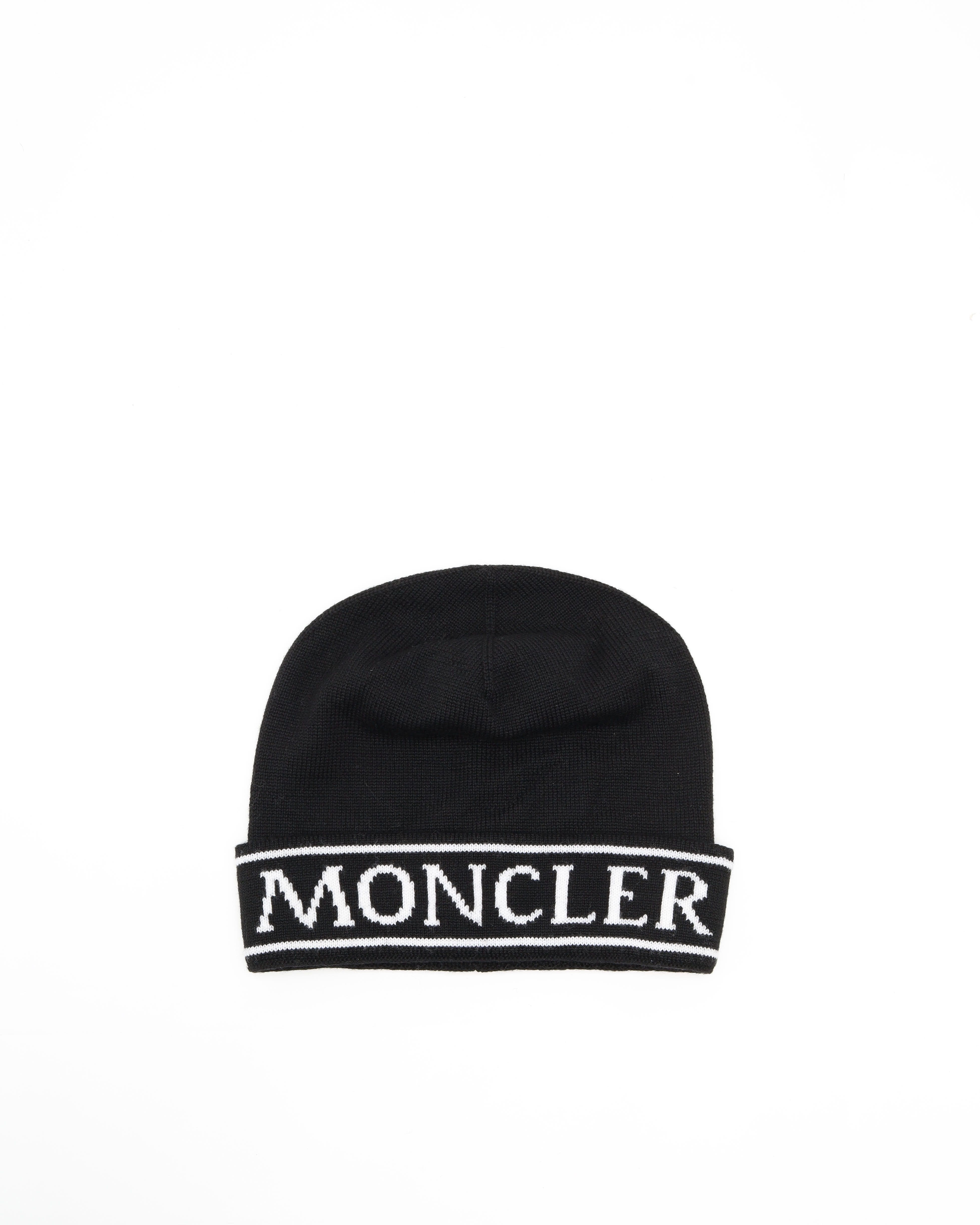Moncler Wool Beanie In Animal Print