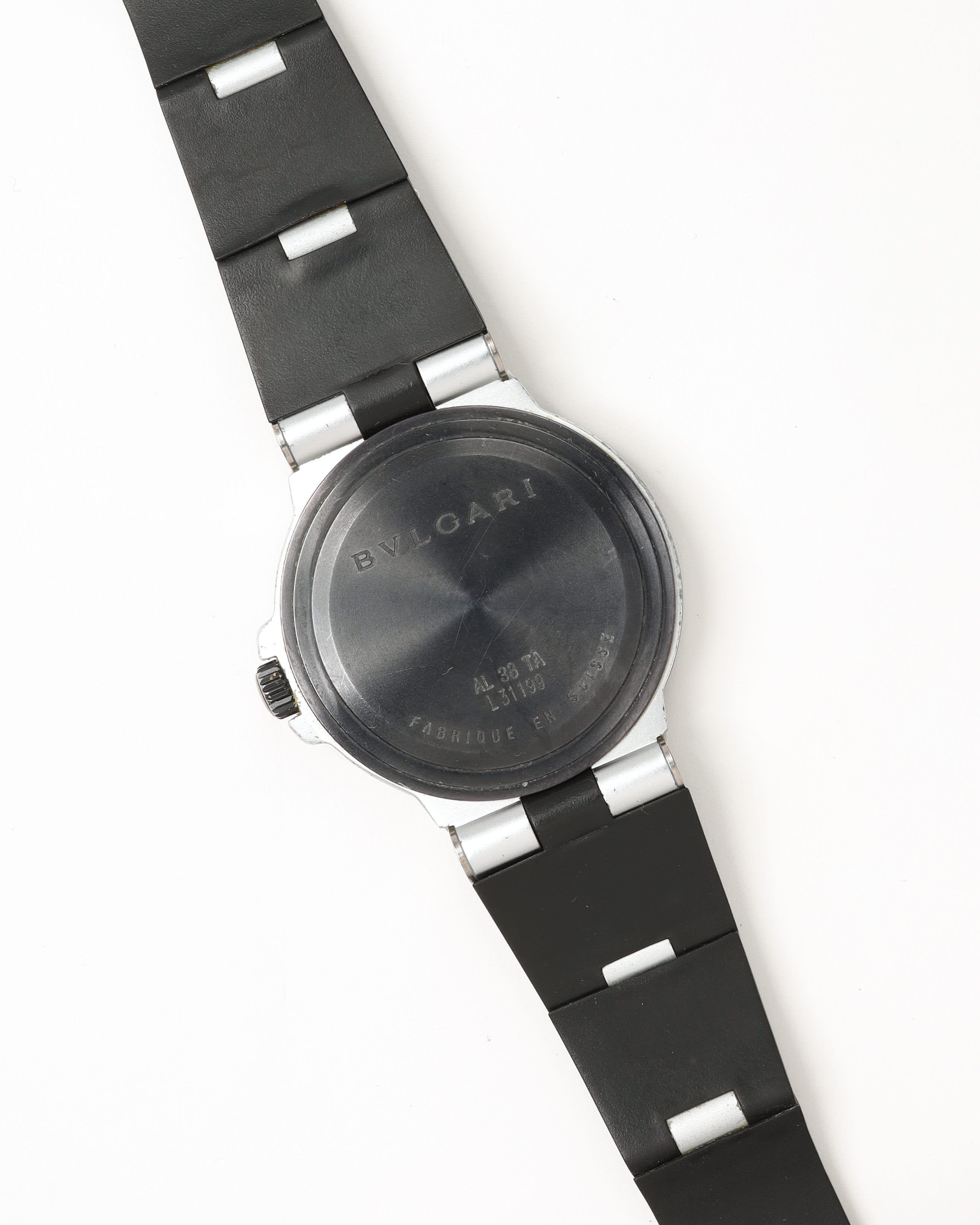 Bvlgari Diagono Aluminium 38mm Full Set 2001 Watch In Black