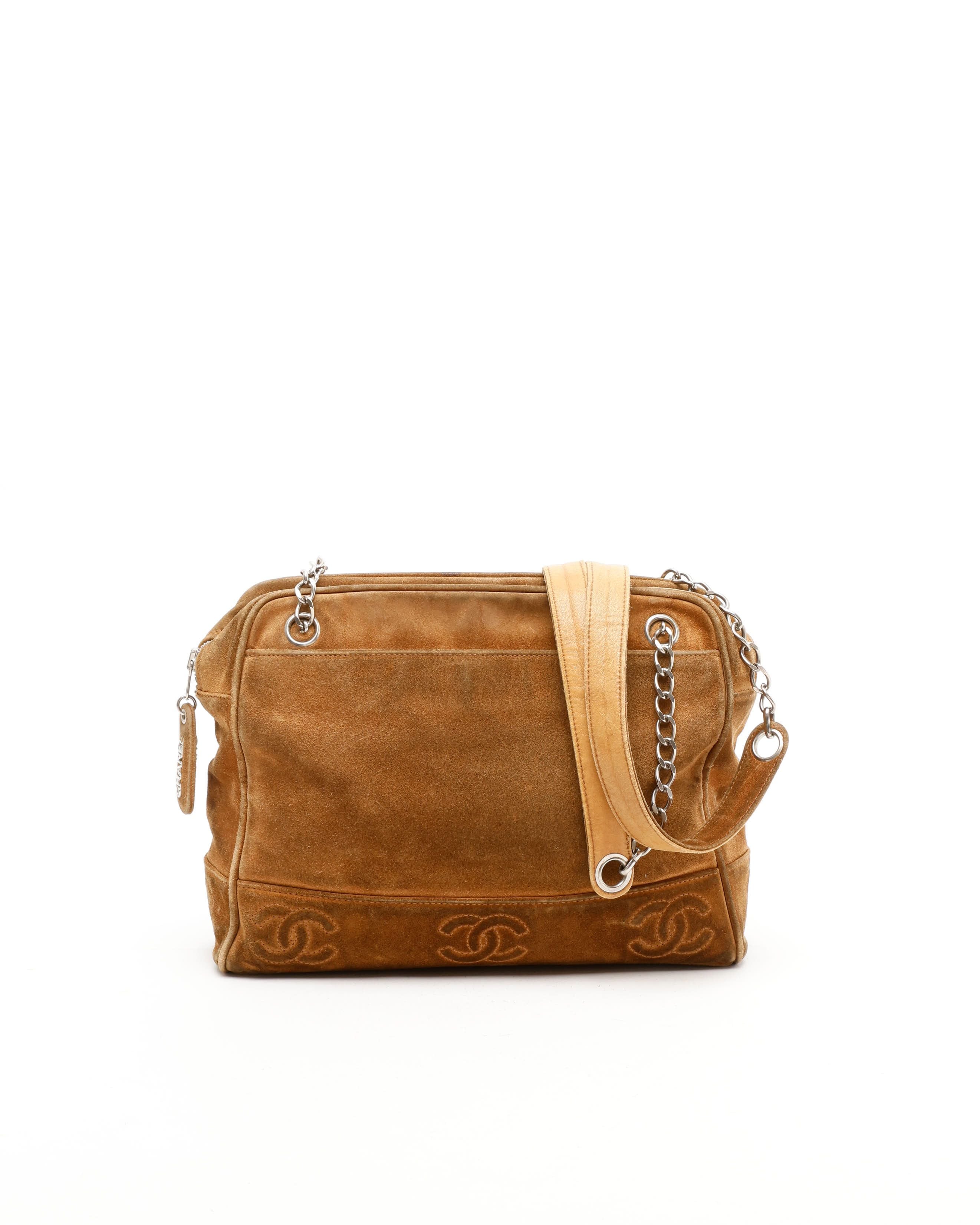 Pre-owned Chanel Cc Chain Bag In Brown