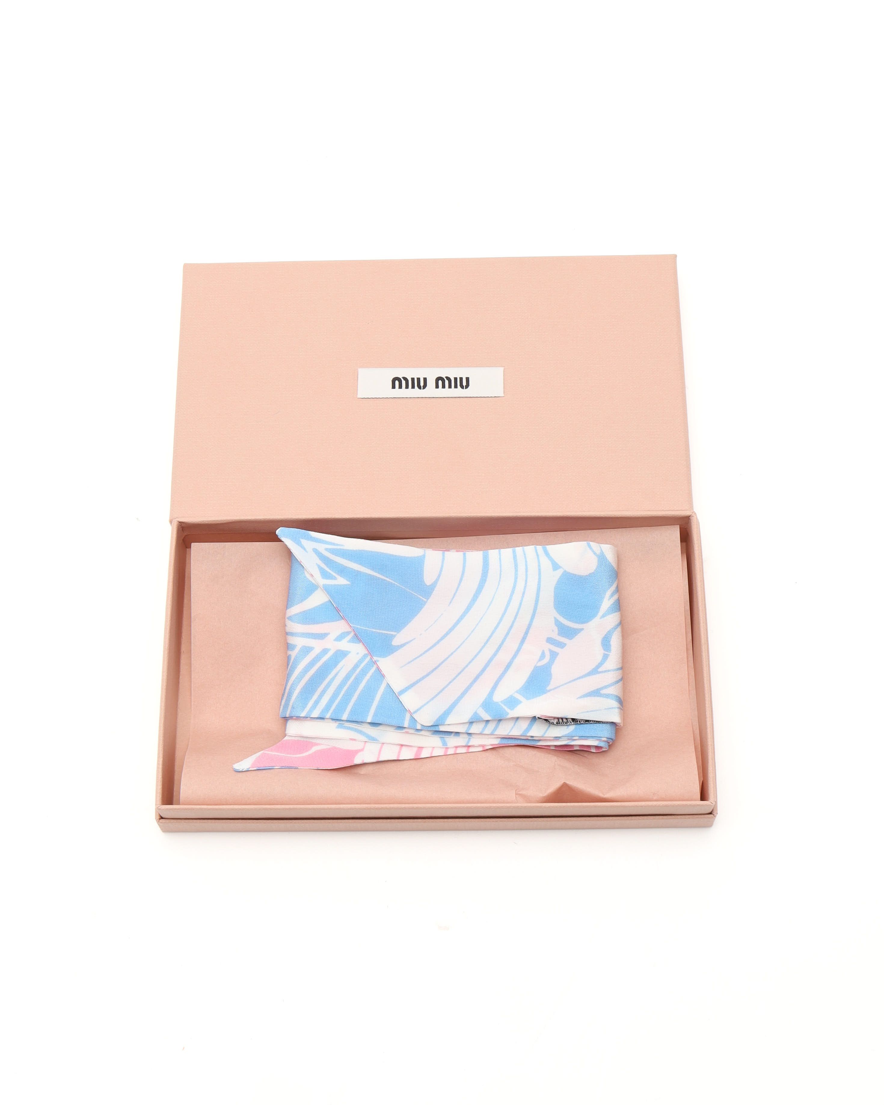 Miu Miu Silk Twilly In Multi