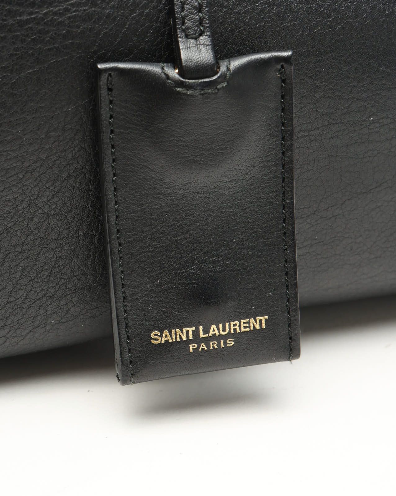Saint Laurent Monogram Cabas Y Bag In Black