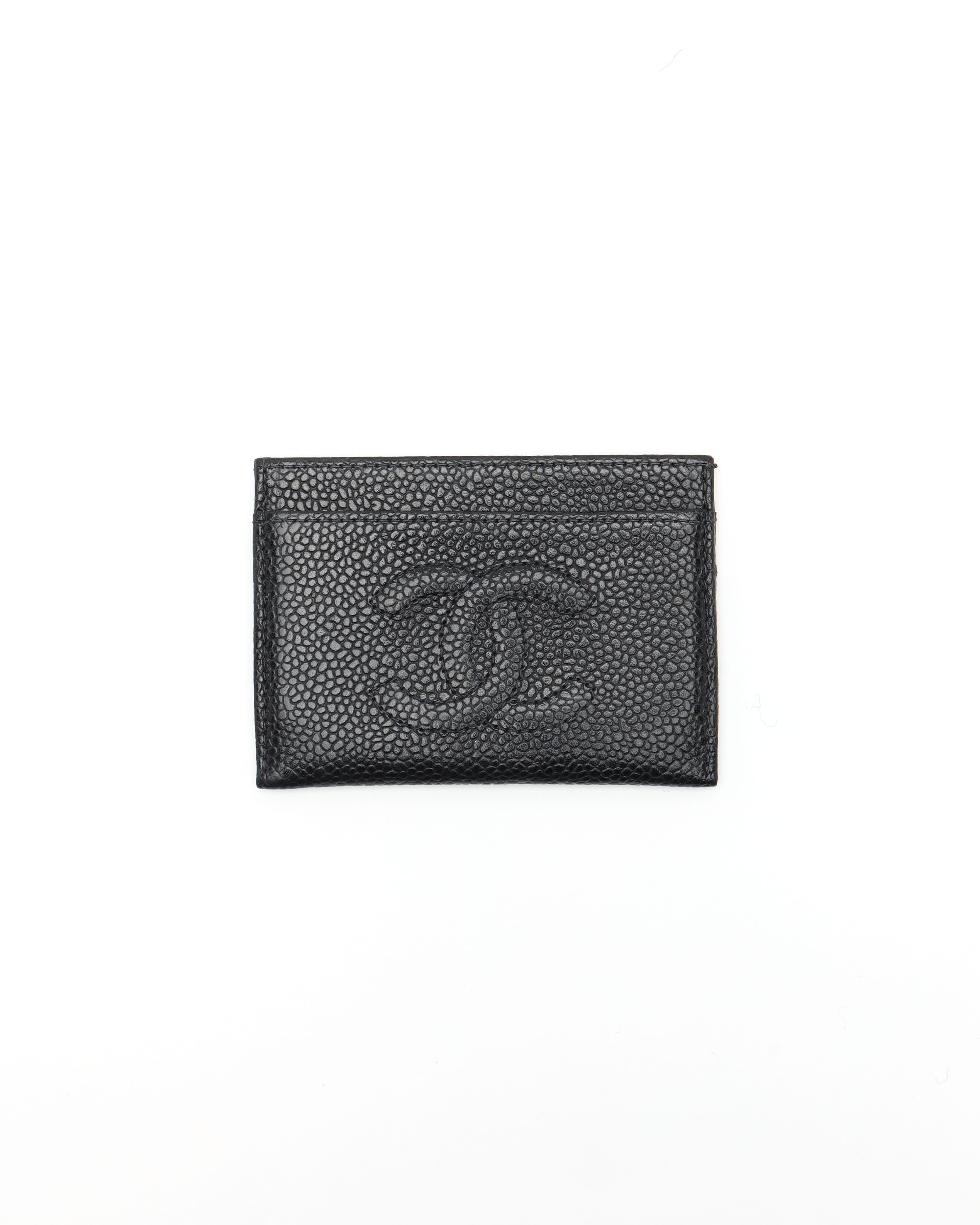 Chanel Coco Mark Caviar Card Holder