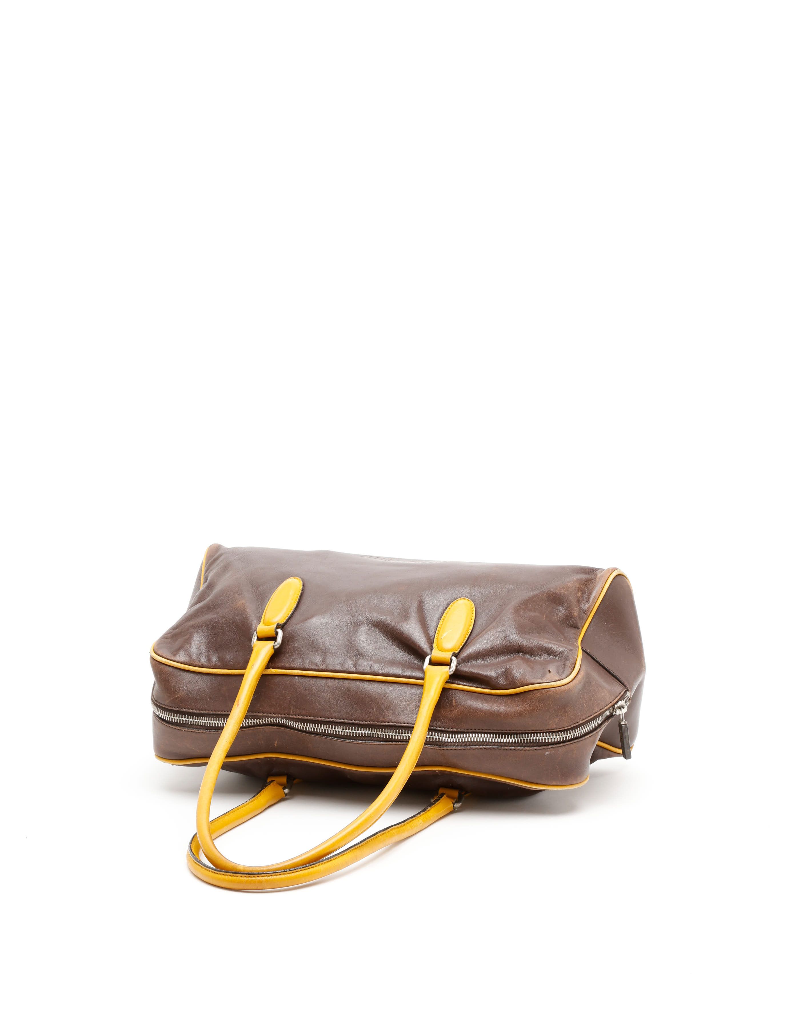 Miu Miu 90s Boston Bag In Brown