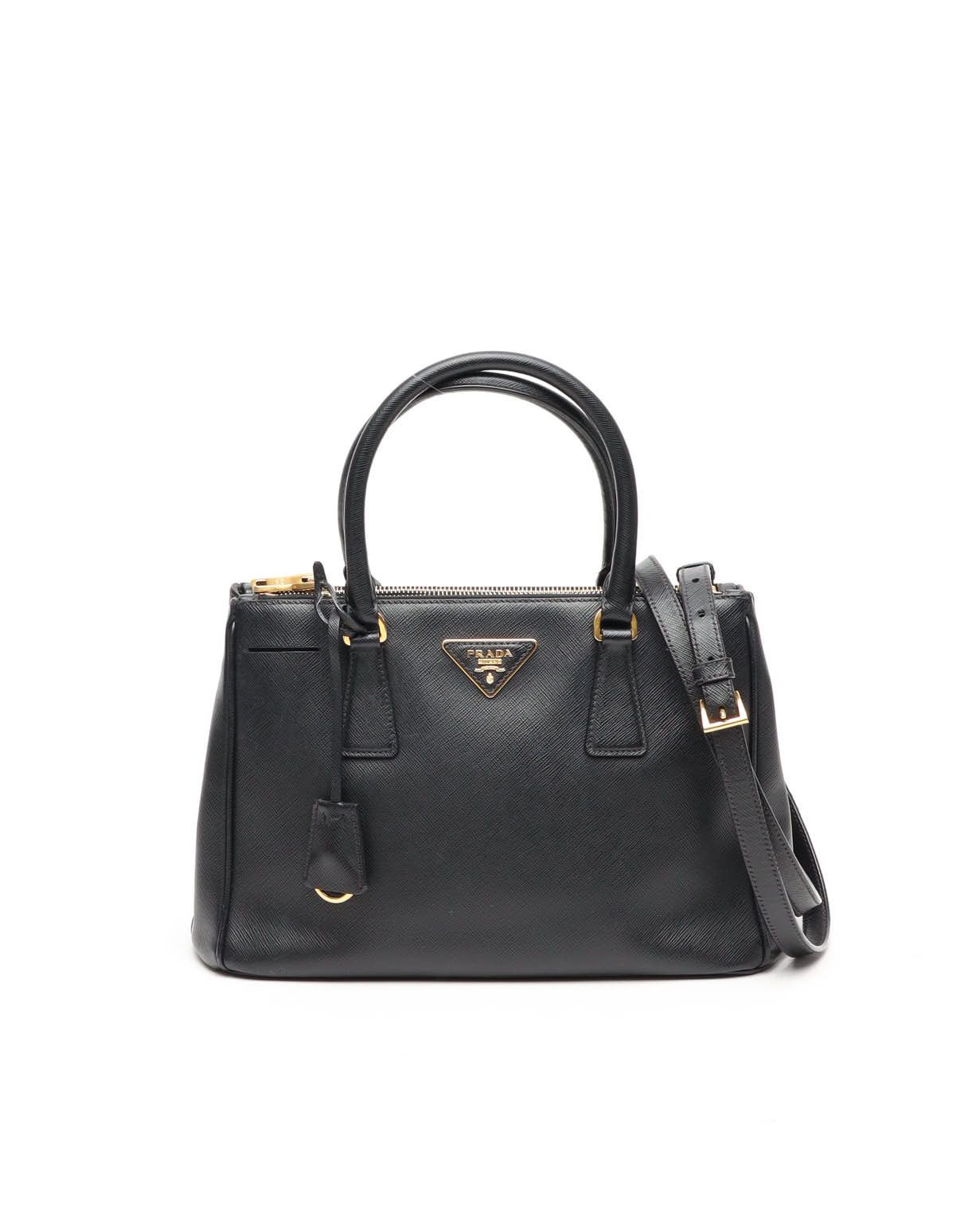 Prada Medium Saffiano Lux Galleria Double Zip Bag