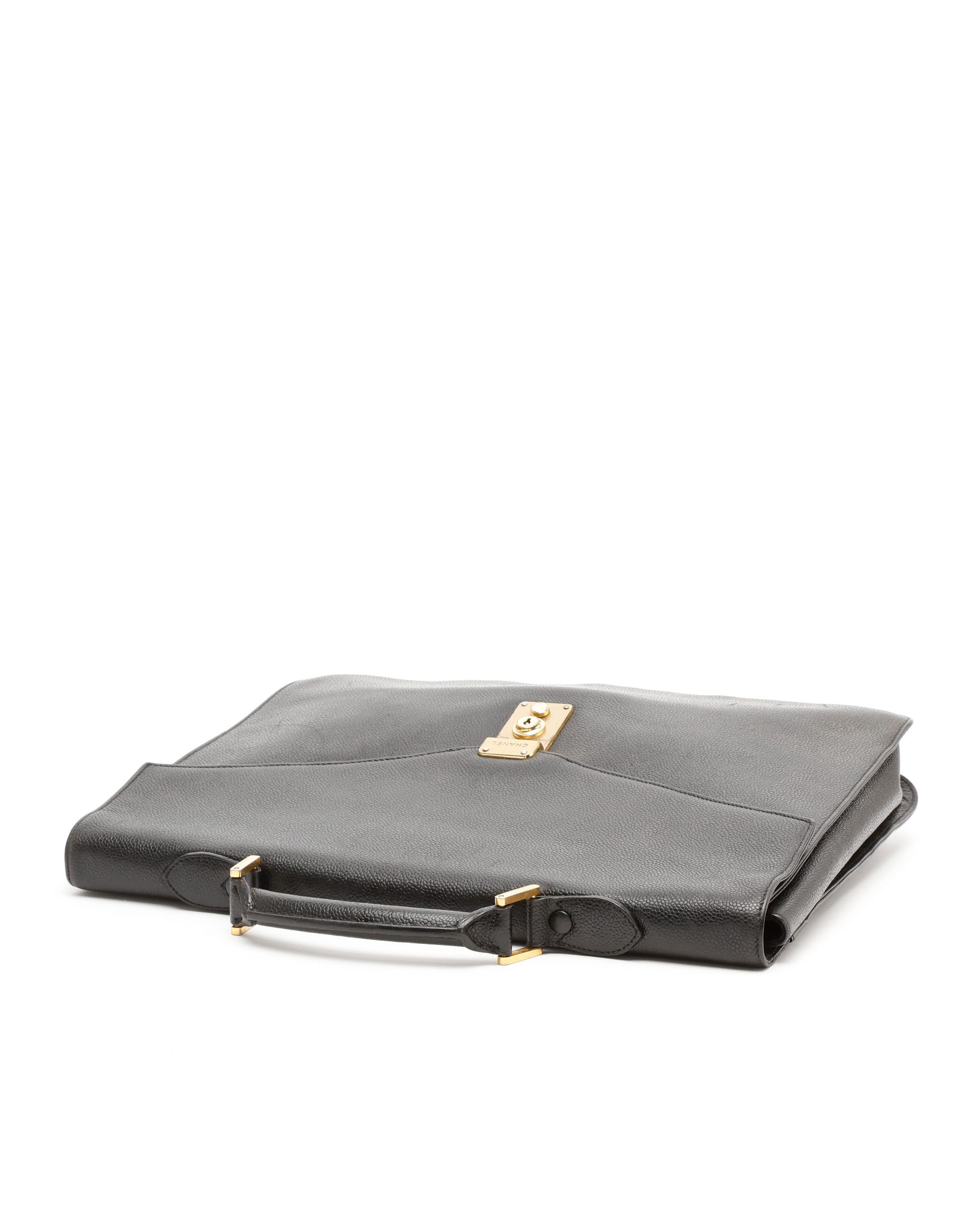 CHANEL Pre-owned Caviar Picolore Business Bag In Black