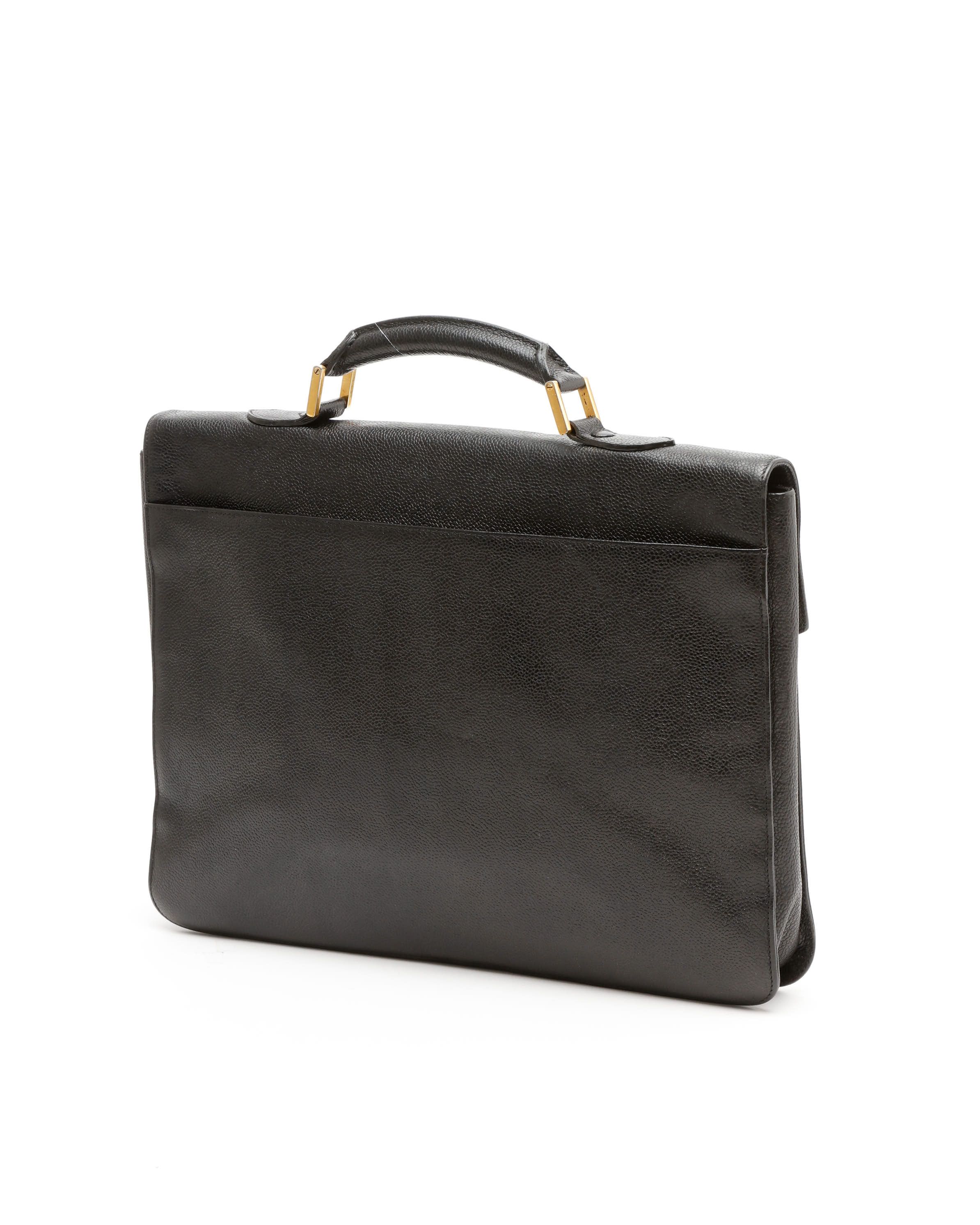 CHANEL Pre-owned Caviar Picolore Business Bag In Black