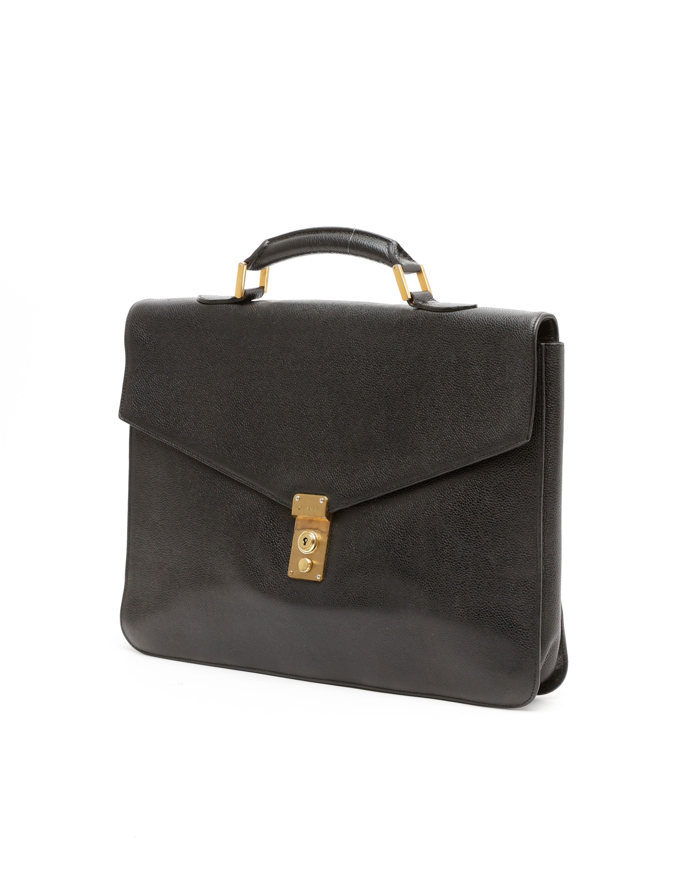 CHANEL Pre-owned Caviar Picolore Business Bag In Black