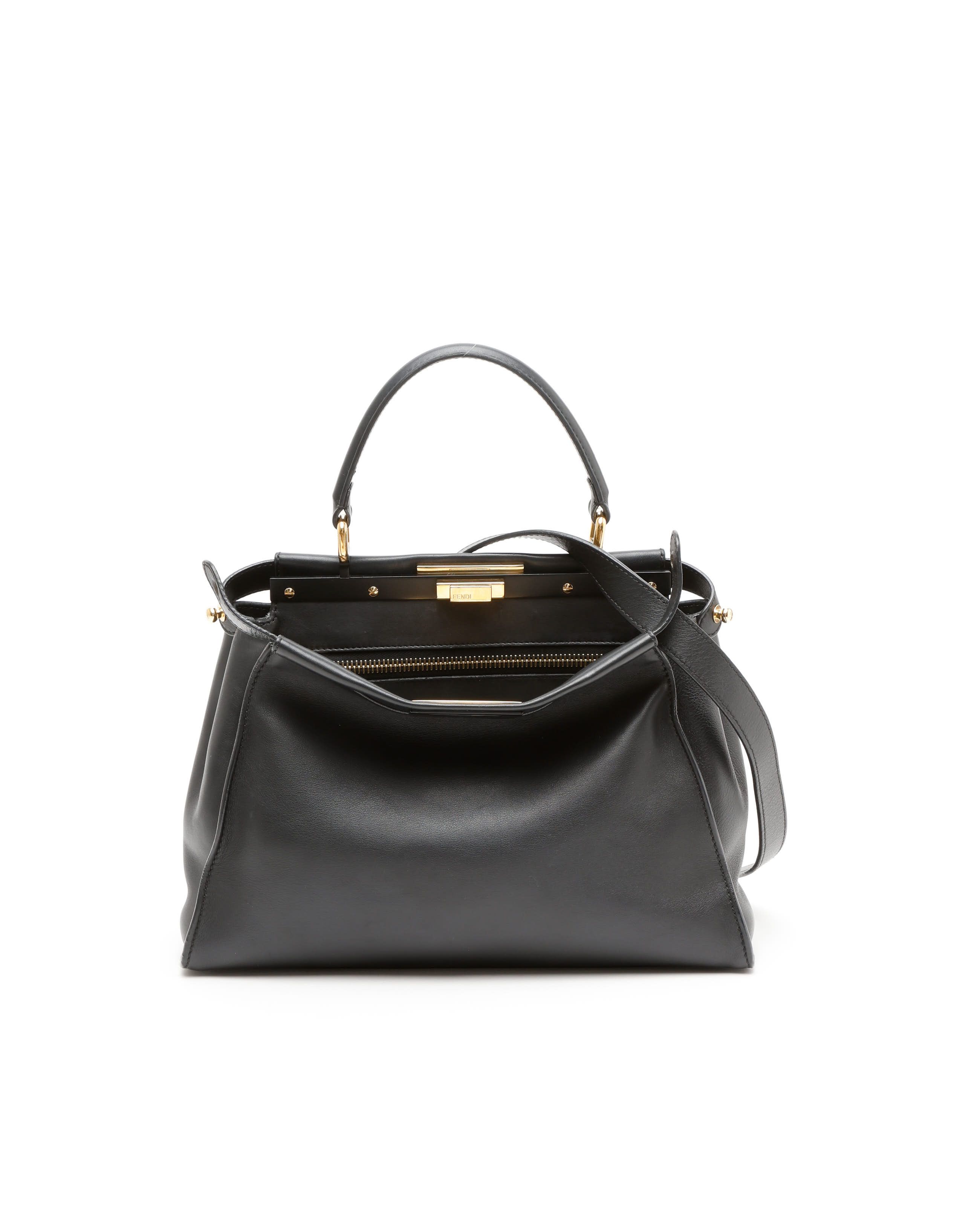 Fendi Medium Peekaboo Bag In Black