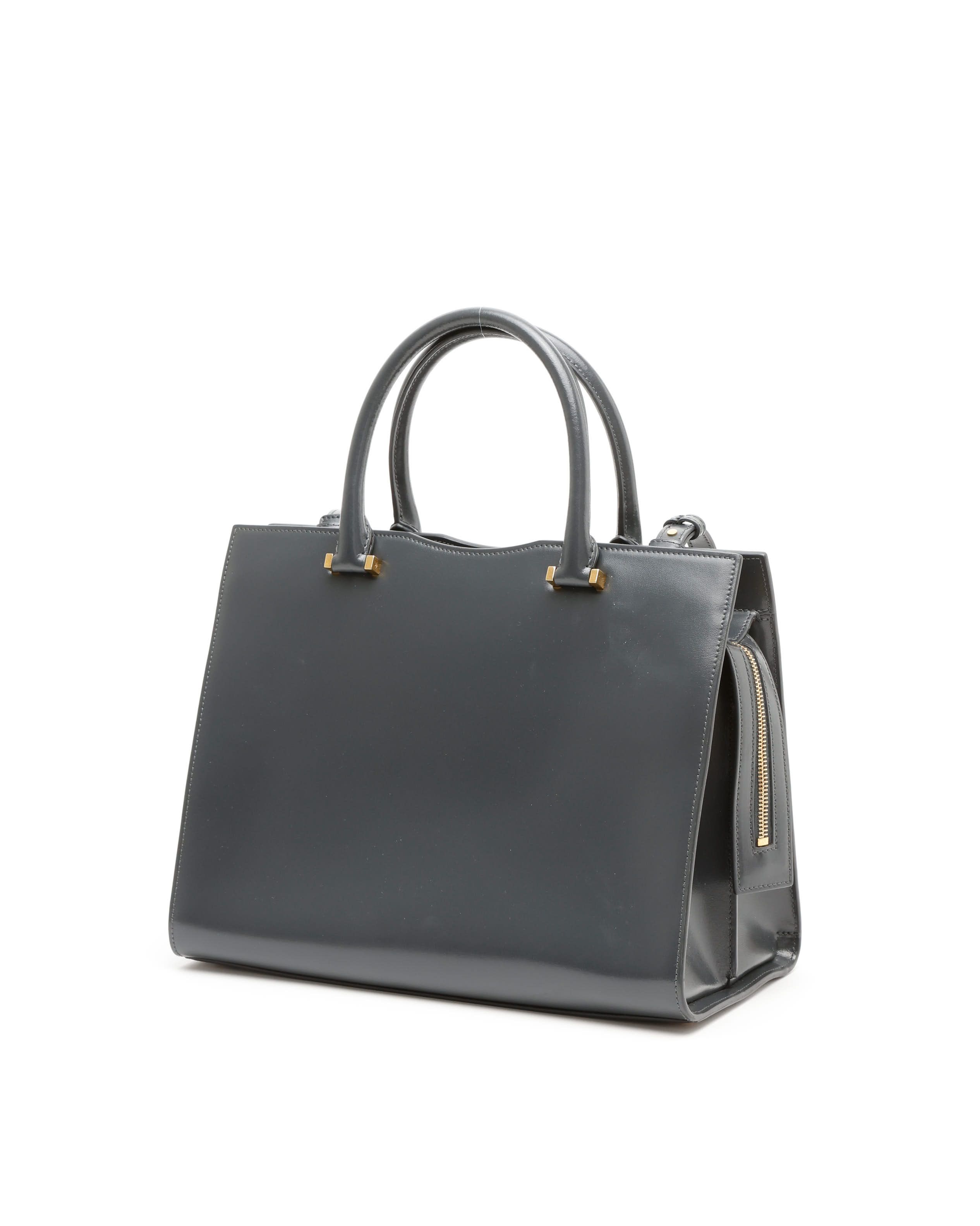 Saint Laurent Medium Uptown Bag In Gray