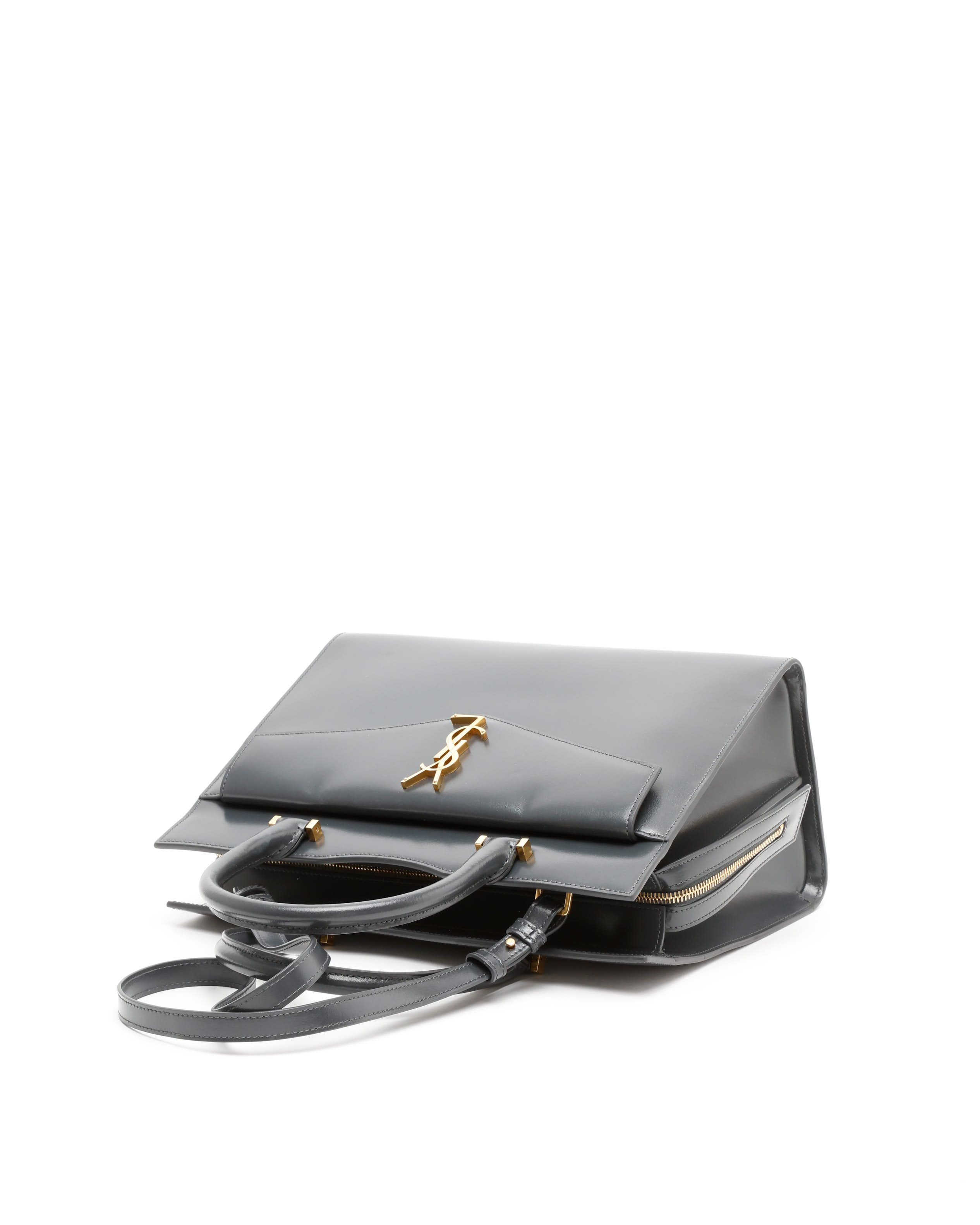 Saint Laurent Medium Uptown Bag In Gray