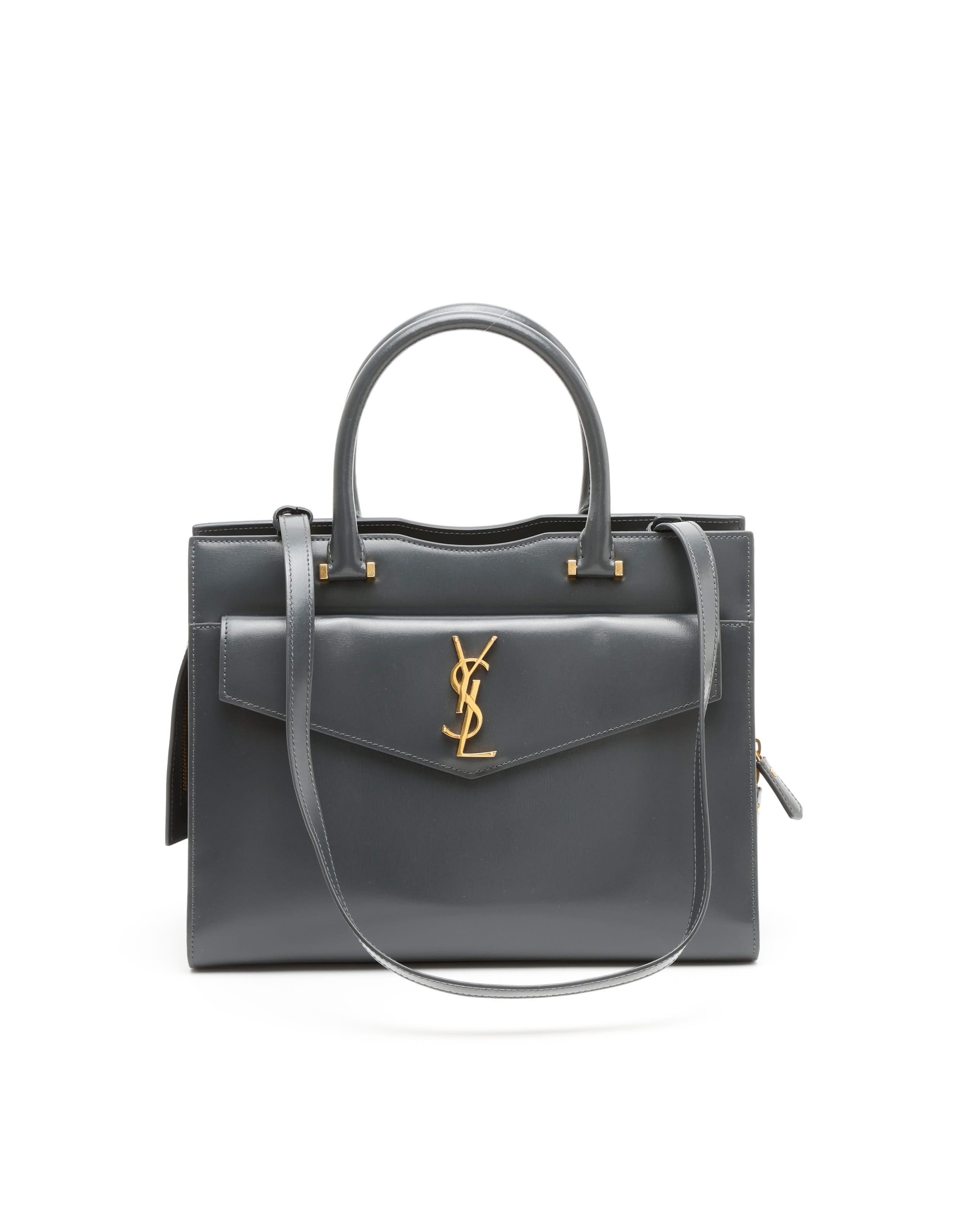 Saint Laurent Medium Uptown Bag In Gray