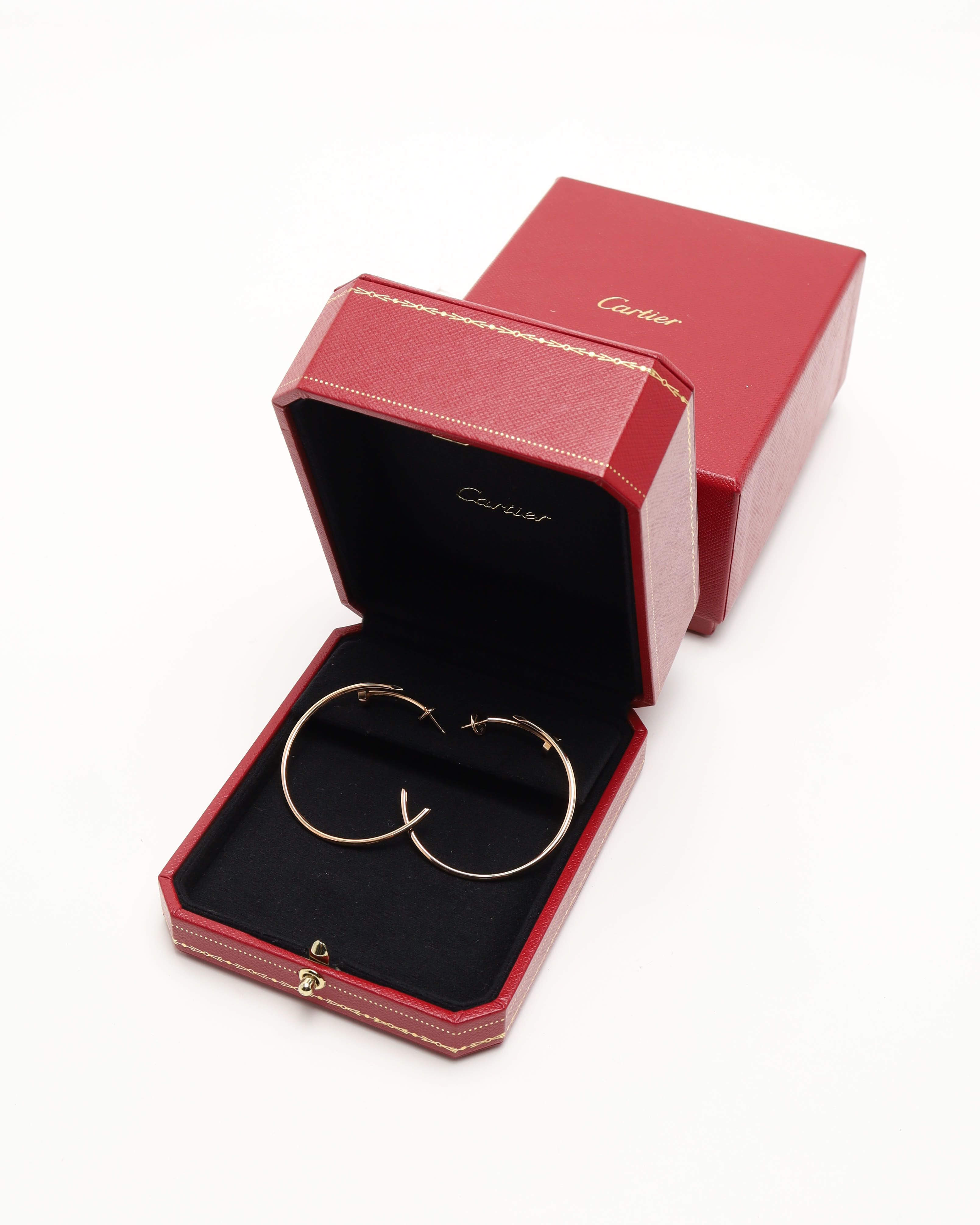 Cartier Juste Un Clou Hoop Earrings, Large Model In Gold