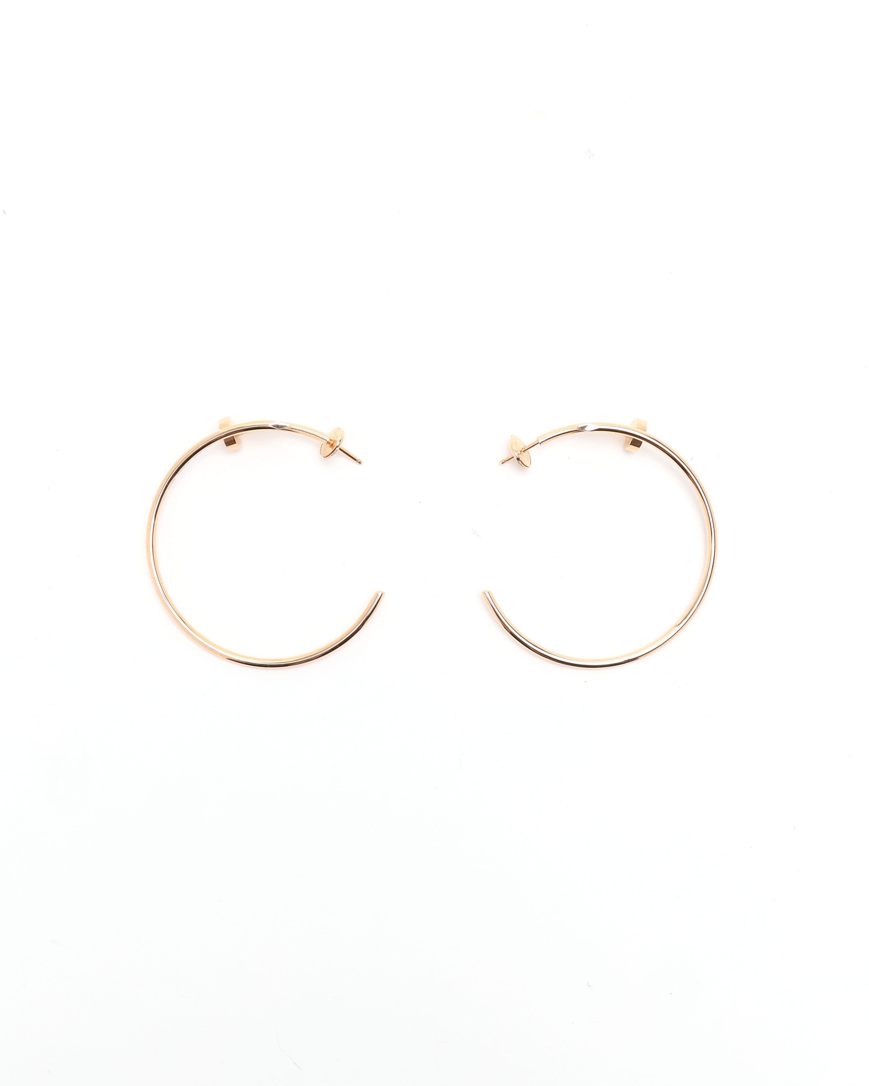 Cartier Juste Un Clou Hoop Earrings, Large Model In Gold