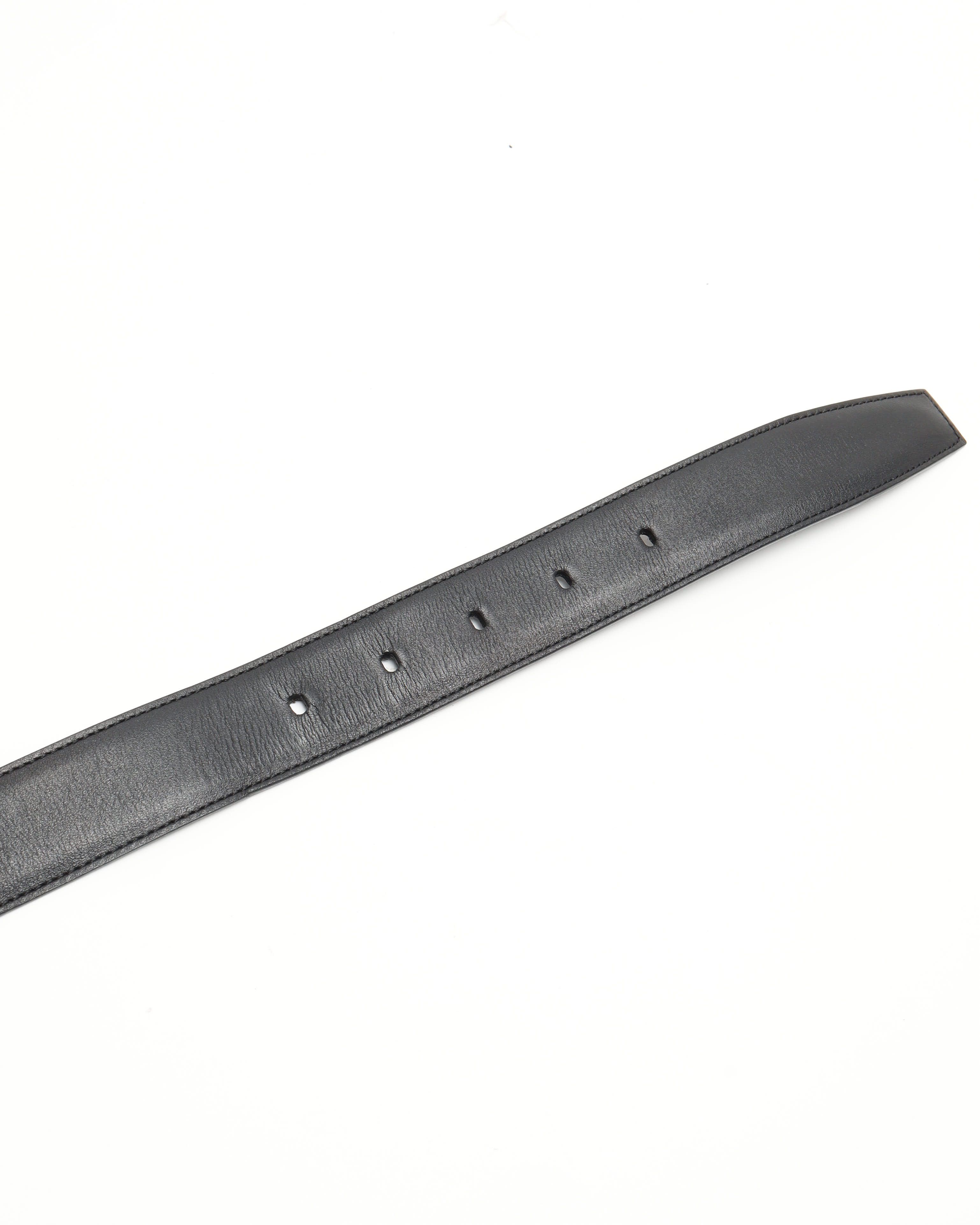 Cartier Santos De  Leather Belt In Black