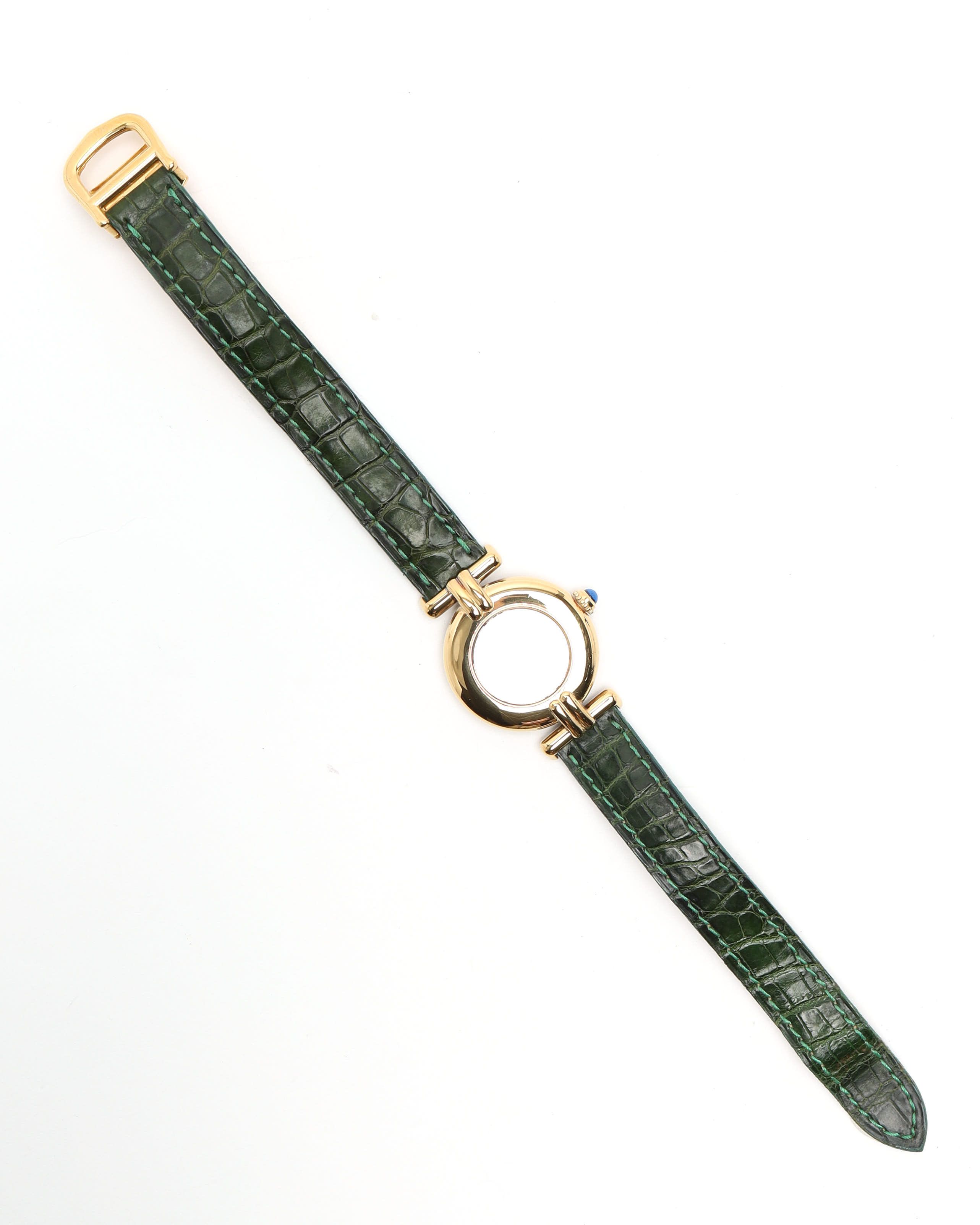 Cartier Vendome Vermeil 24mm Full Set 1995 Watch In Gold