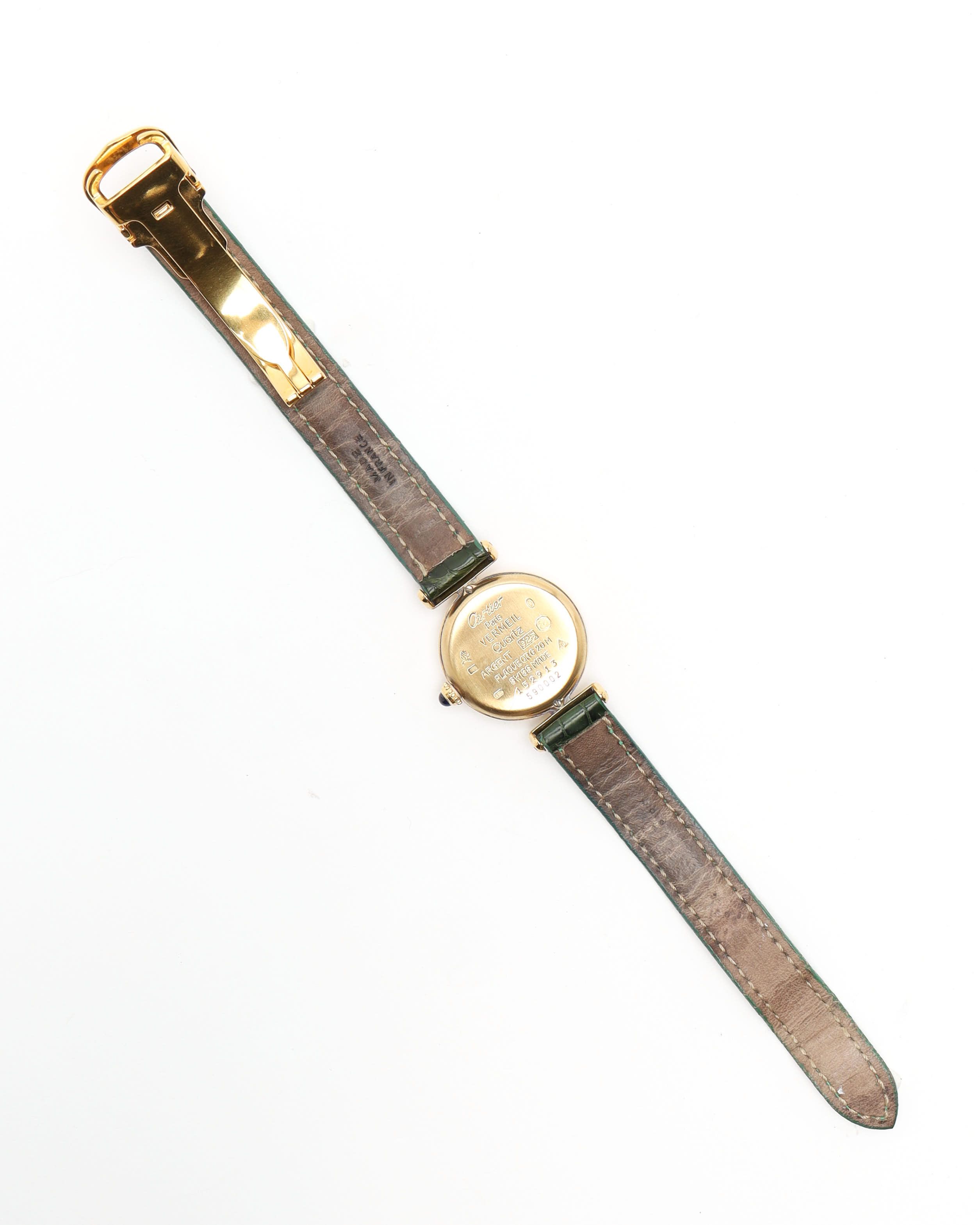 Cartier Vendome Vermeil 24mm Full Set 1995 Watch In Gold