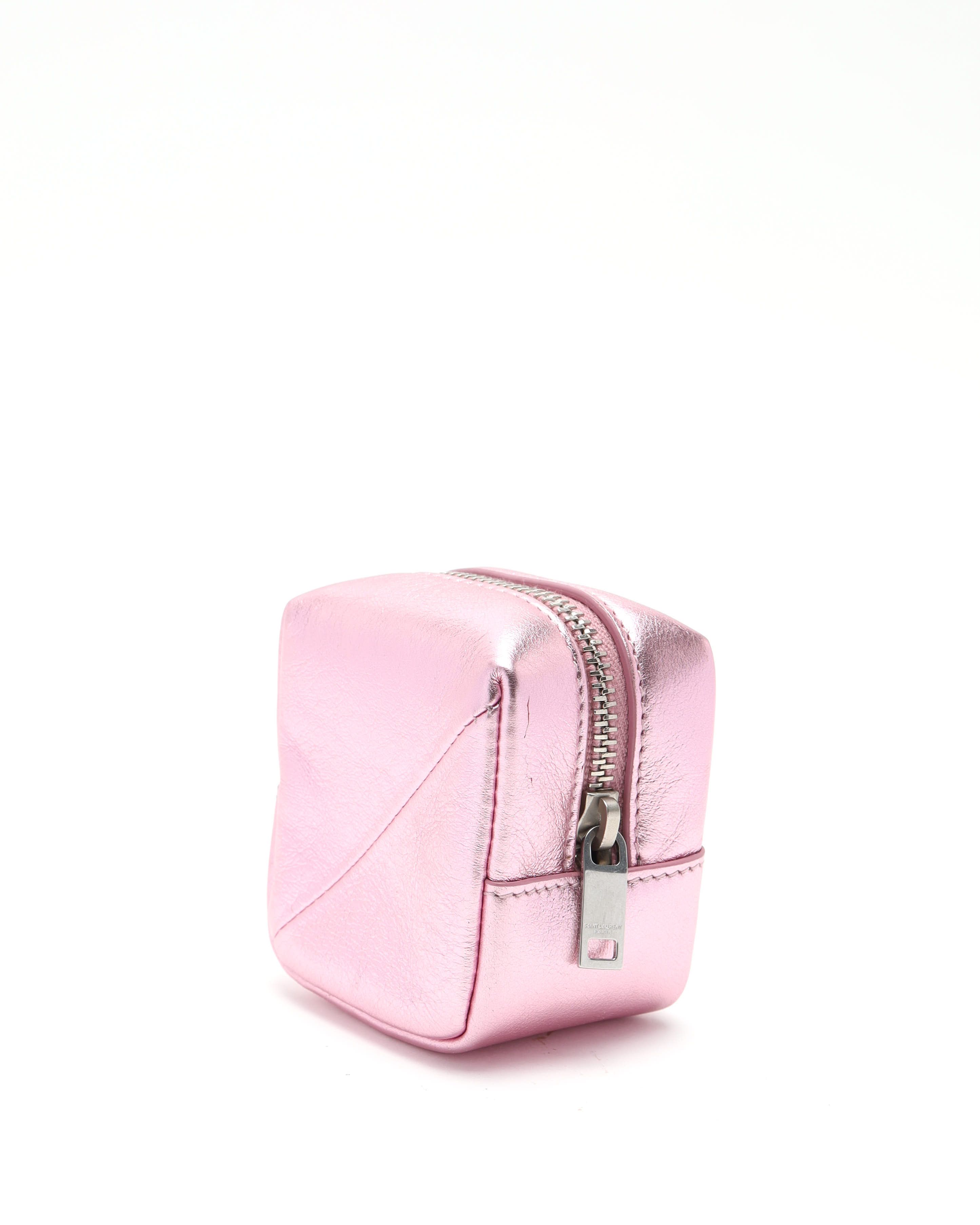 Saint Laurent Coin/key Purse In Pink