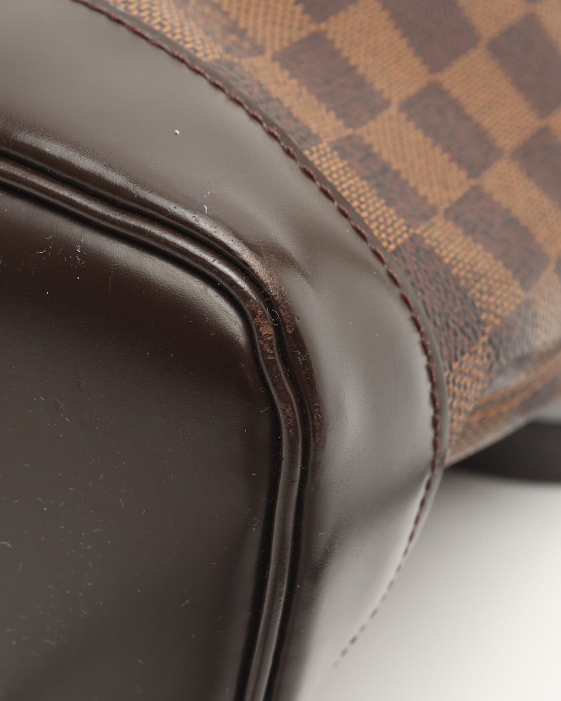 Pre-owned Louis Vuitton Damier Ebene Soho Backpack In Brown