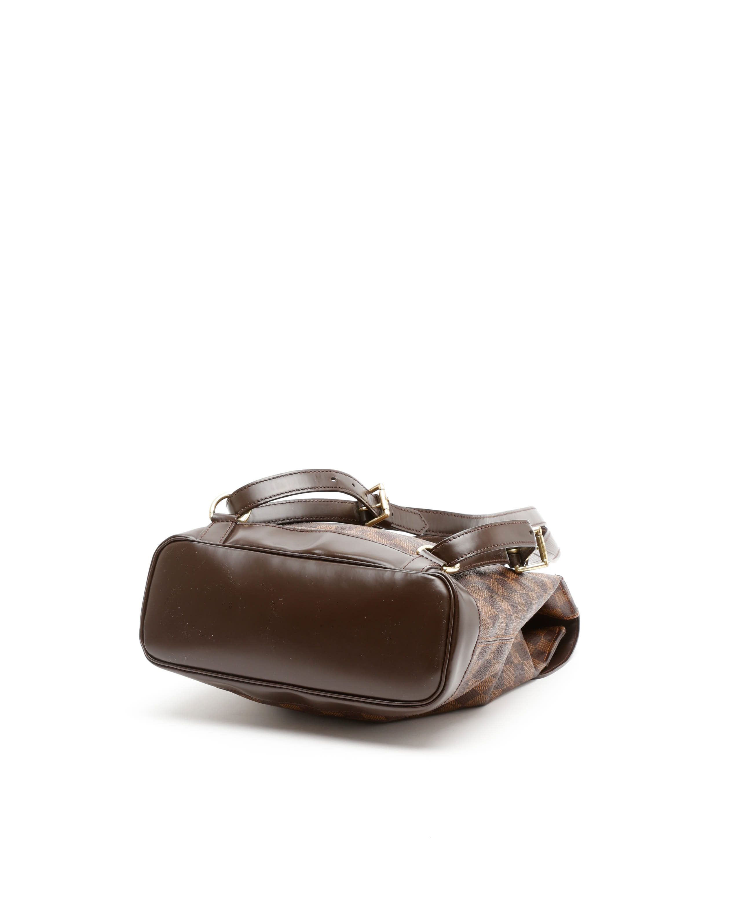 Pre-owned Louis Vuitton Damier Ebene Soho Backpack In Brown