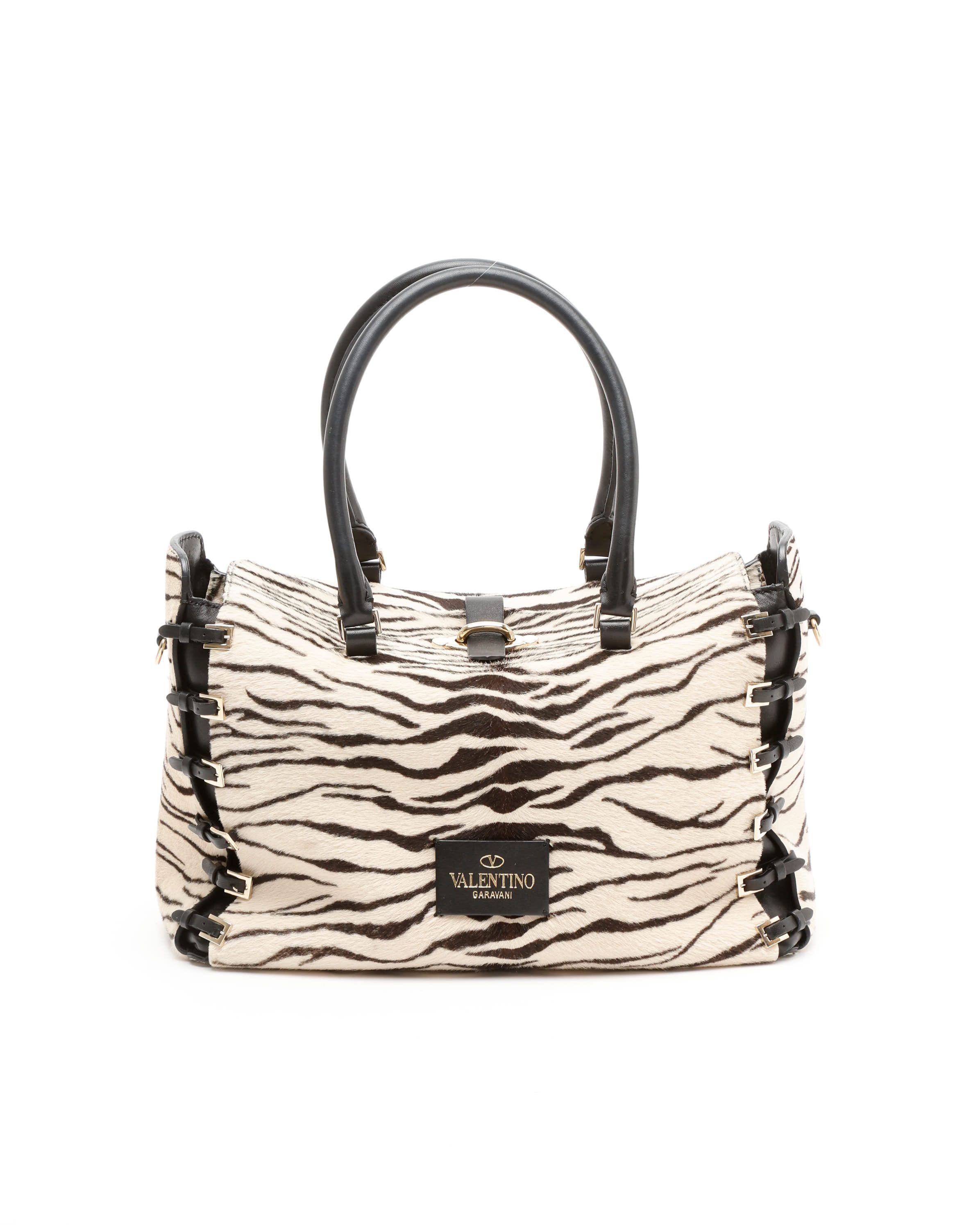 Valentino Zebra Double Handle Tote Bag