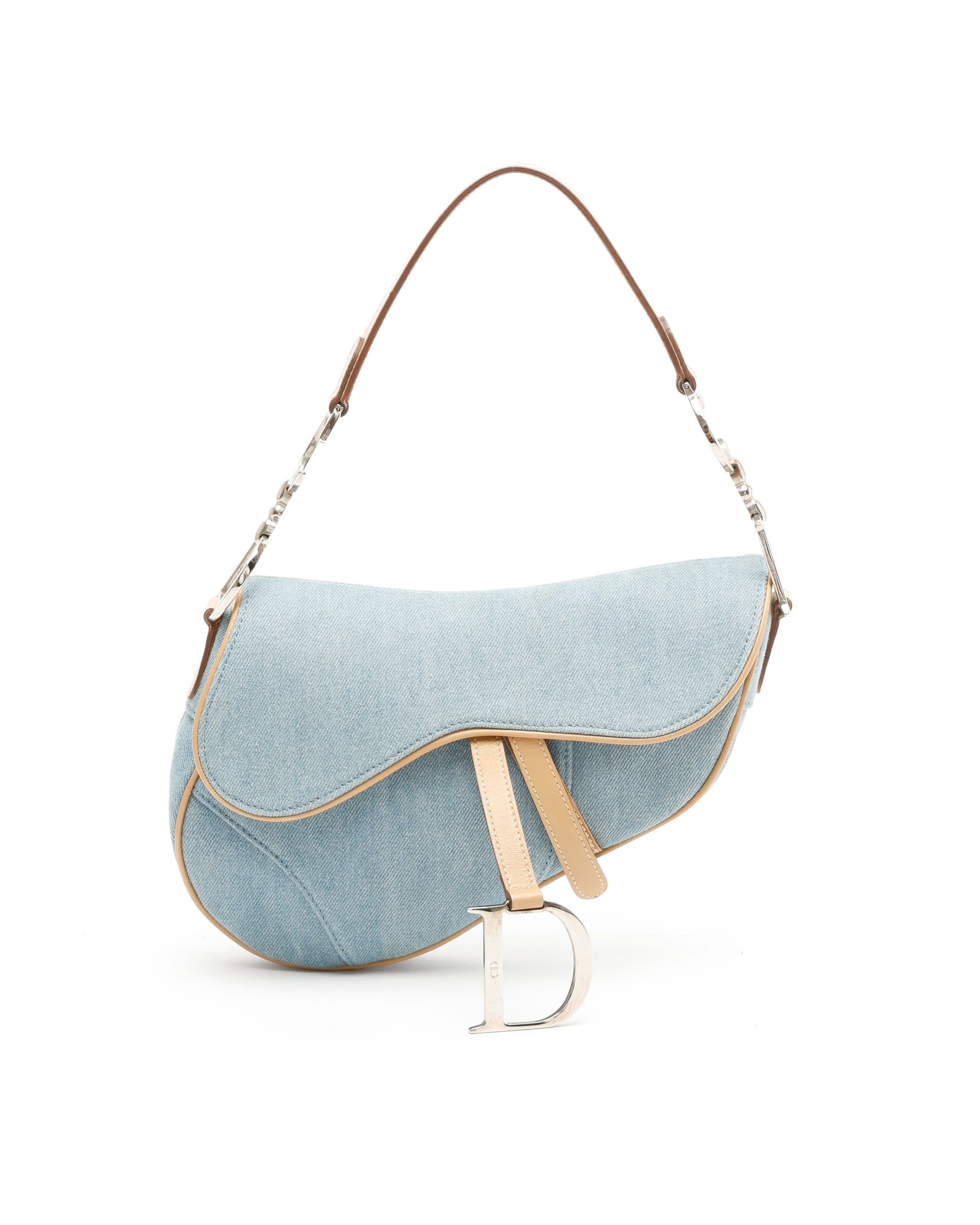 Christian Dior Denim Saddle Bag