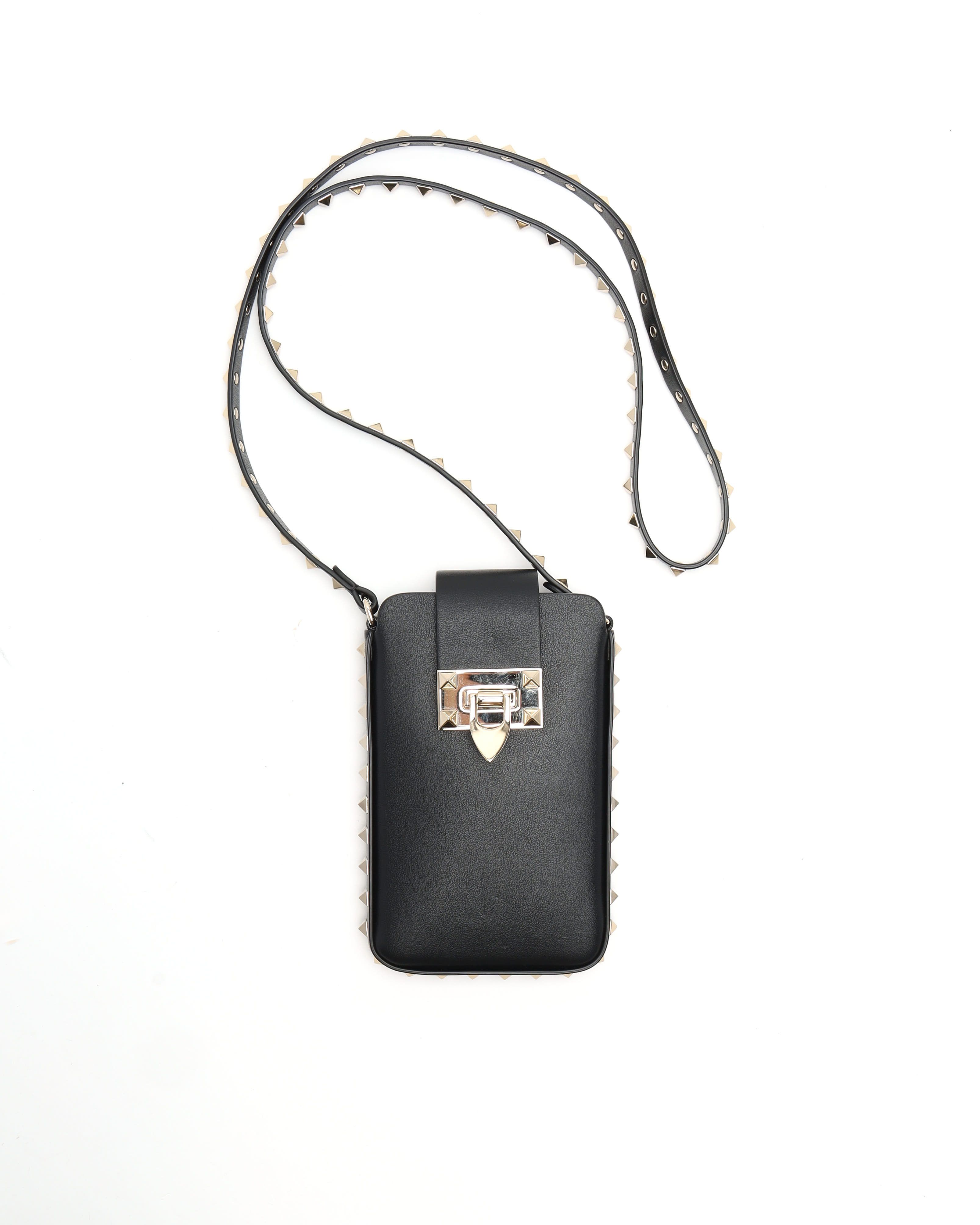Valentino Rockstud Leather Phone Bag