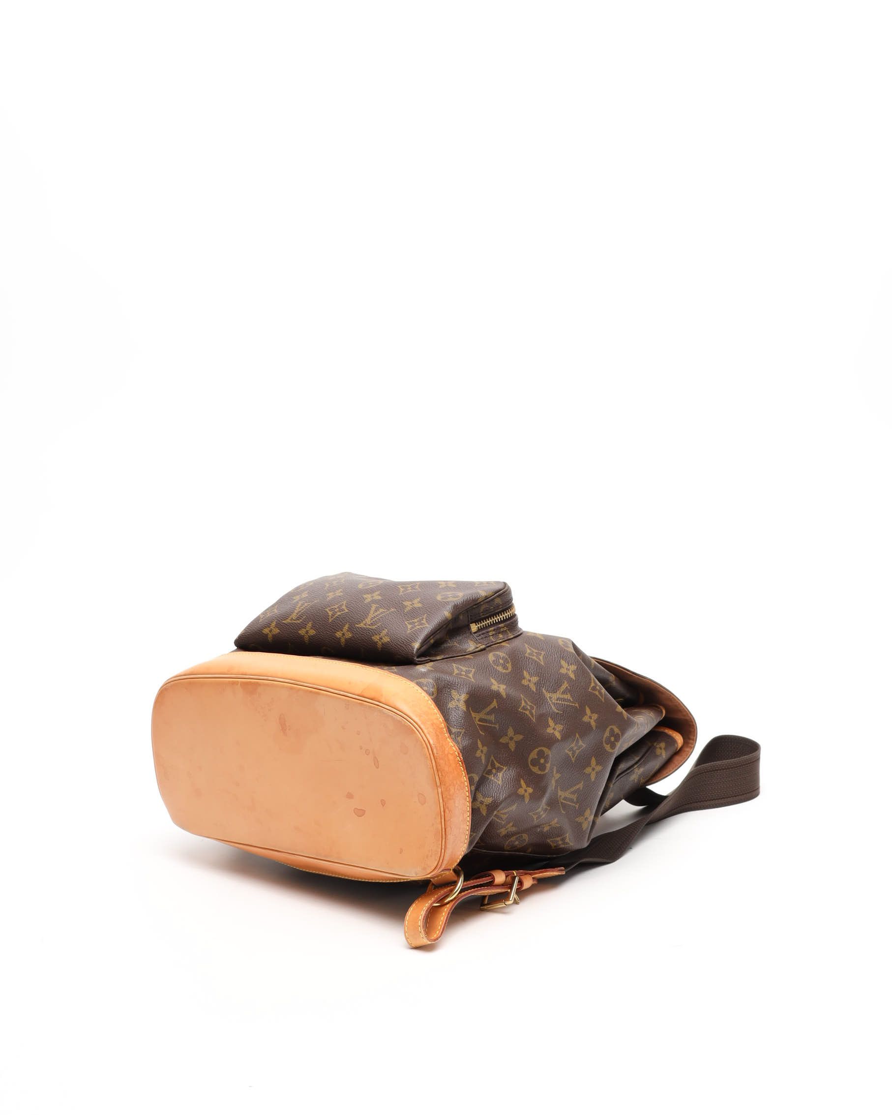Pre-owned Louis Vuitton Monogram Montsouris Gm Backpack In Brown