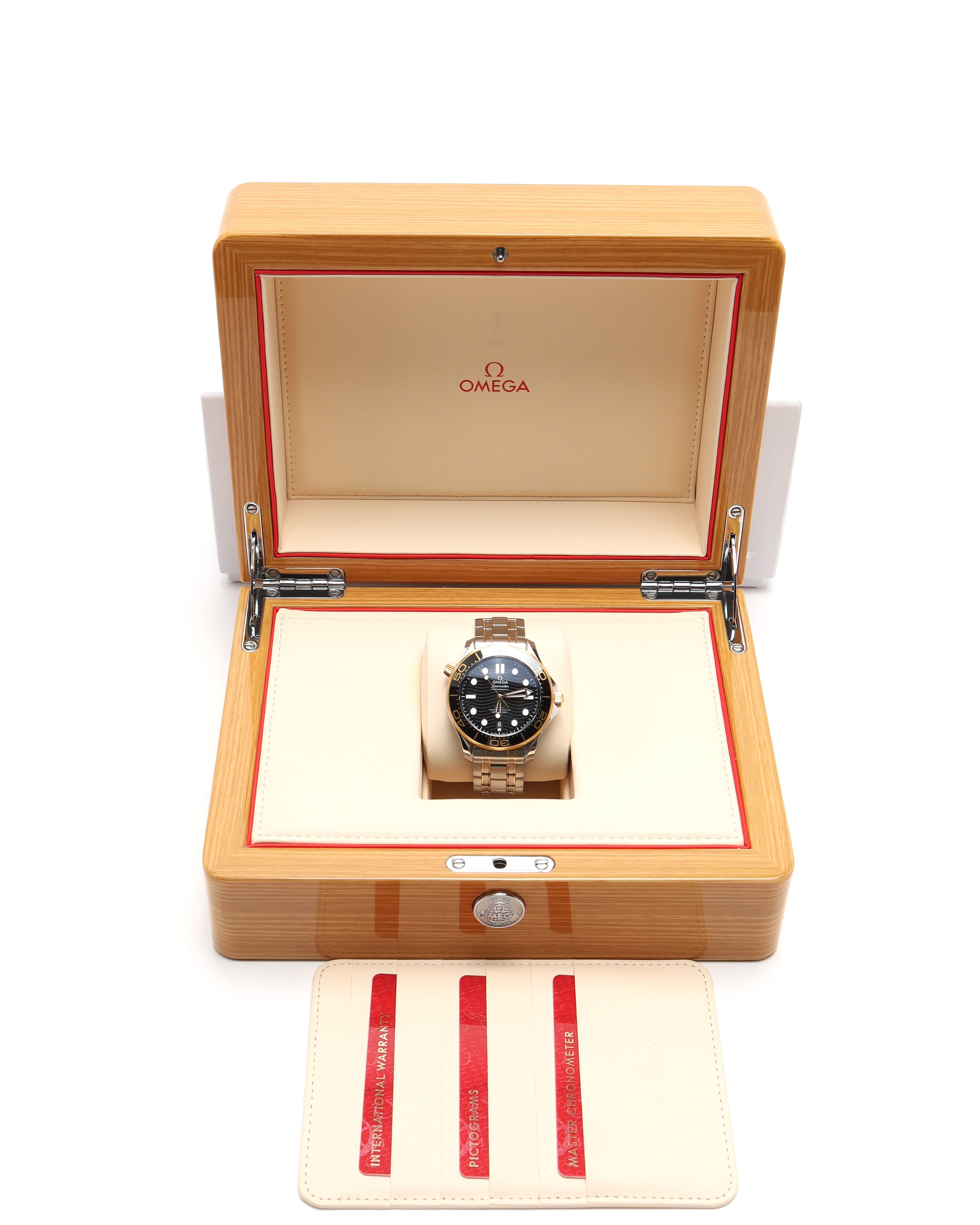 Omega Seamaster Diver 300 M 42mm Full Set 2022 Watch In Gold